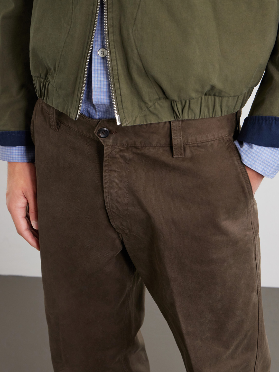 Drake's Straight-Leg Peached Cotton-Twill Trousers - Men | Thumbnail 5 Drake's Straight-Leg Peached Cotton-Twill Trousers - Men | Thumbnail 5