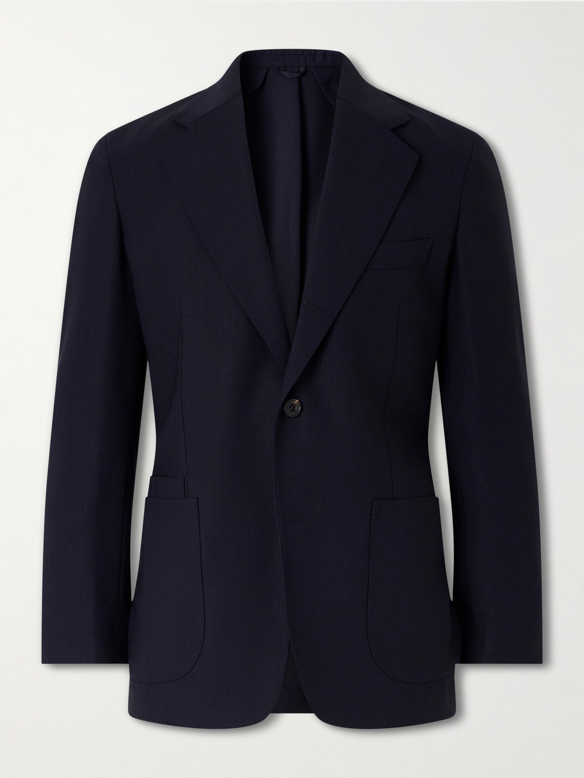 Drake's Virgin Wool Suit Jacket In Blue