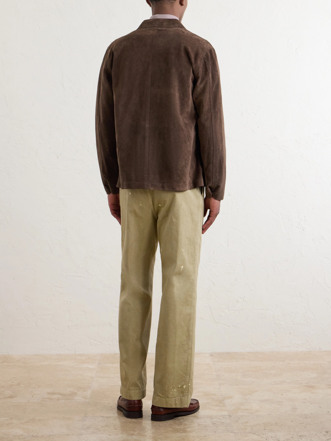  Drake's - Suede Chore Jacket - Men - Brown - Uk/us 40 