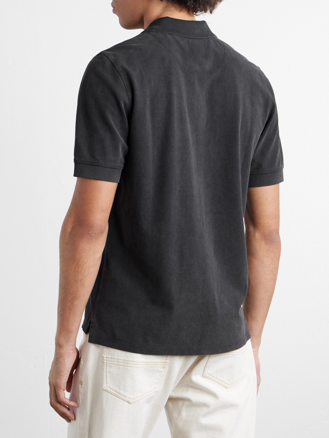 Stone-Washed Cotton-Piqué Polo Shirt