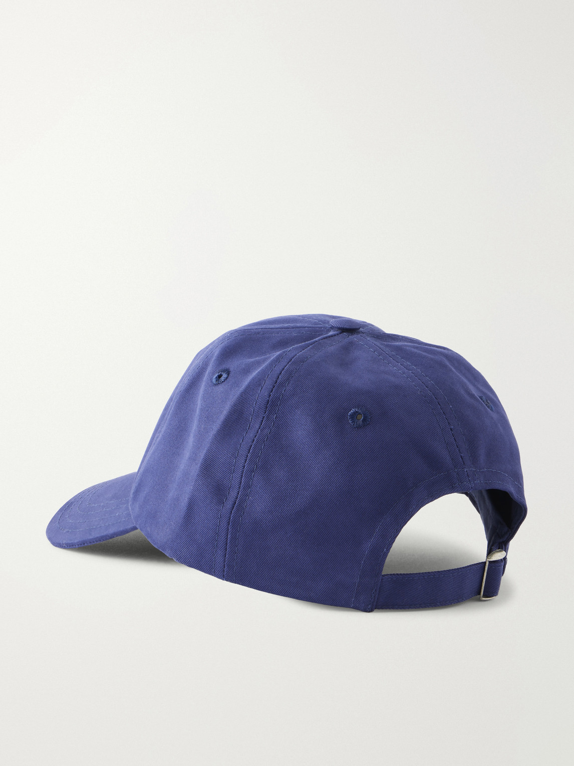  Drake's - Logo-embroidered Cotton-twill Baseball Cap - Men - Blue 
