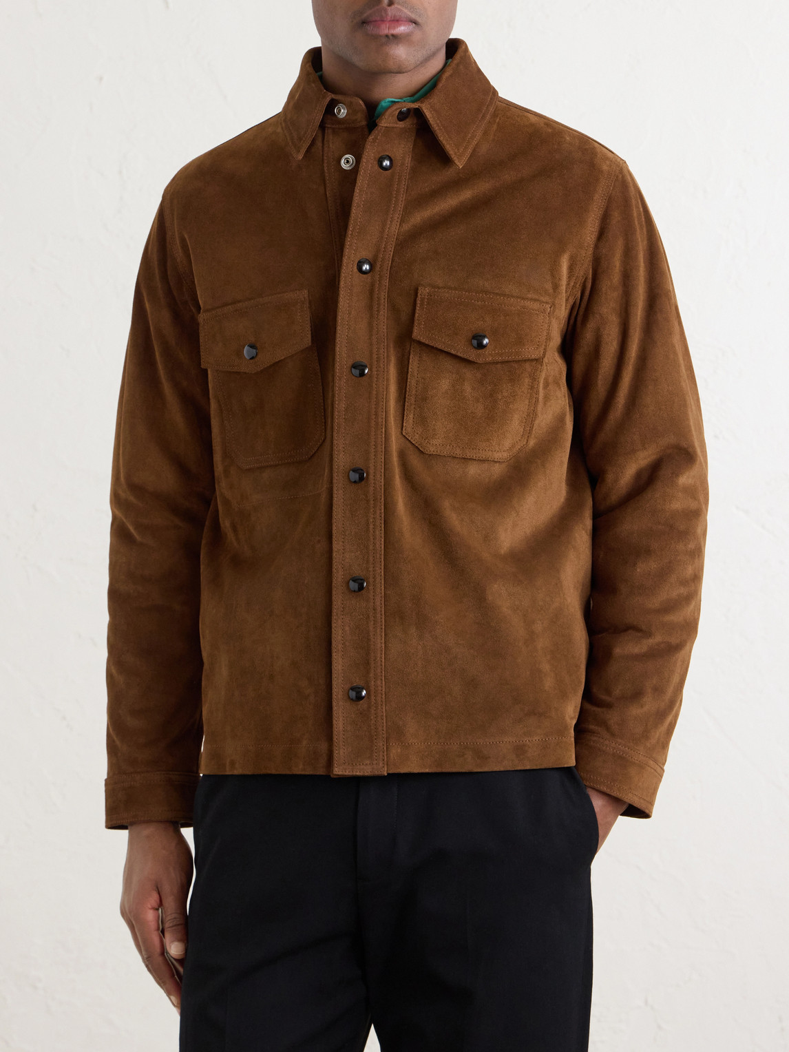  Drake's - Suede Overshirt - Men - Brown - Uk/us 36 