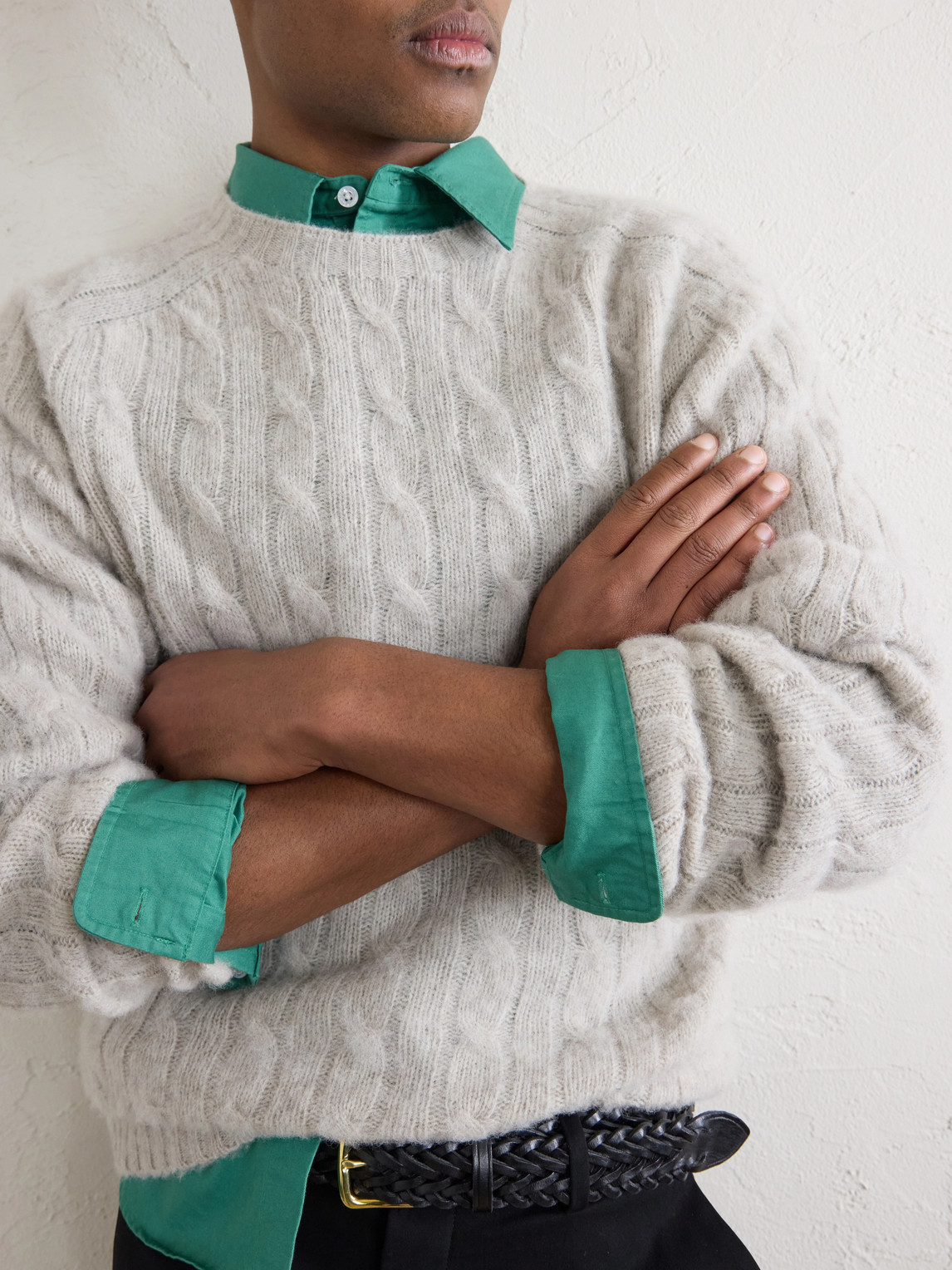 Cable-Knit Virgin Sweater