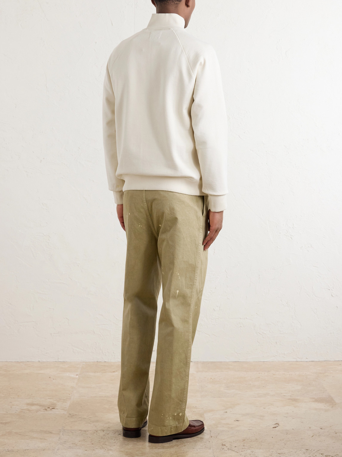 Cotton-Jersey Half-Zip Sweater