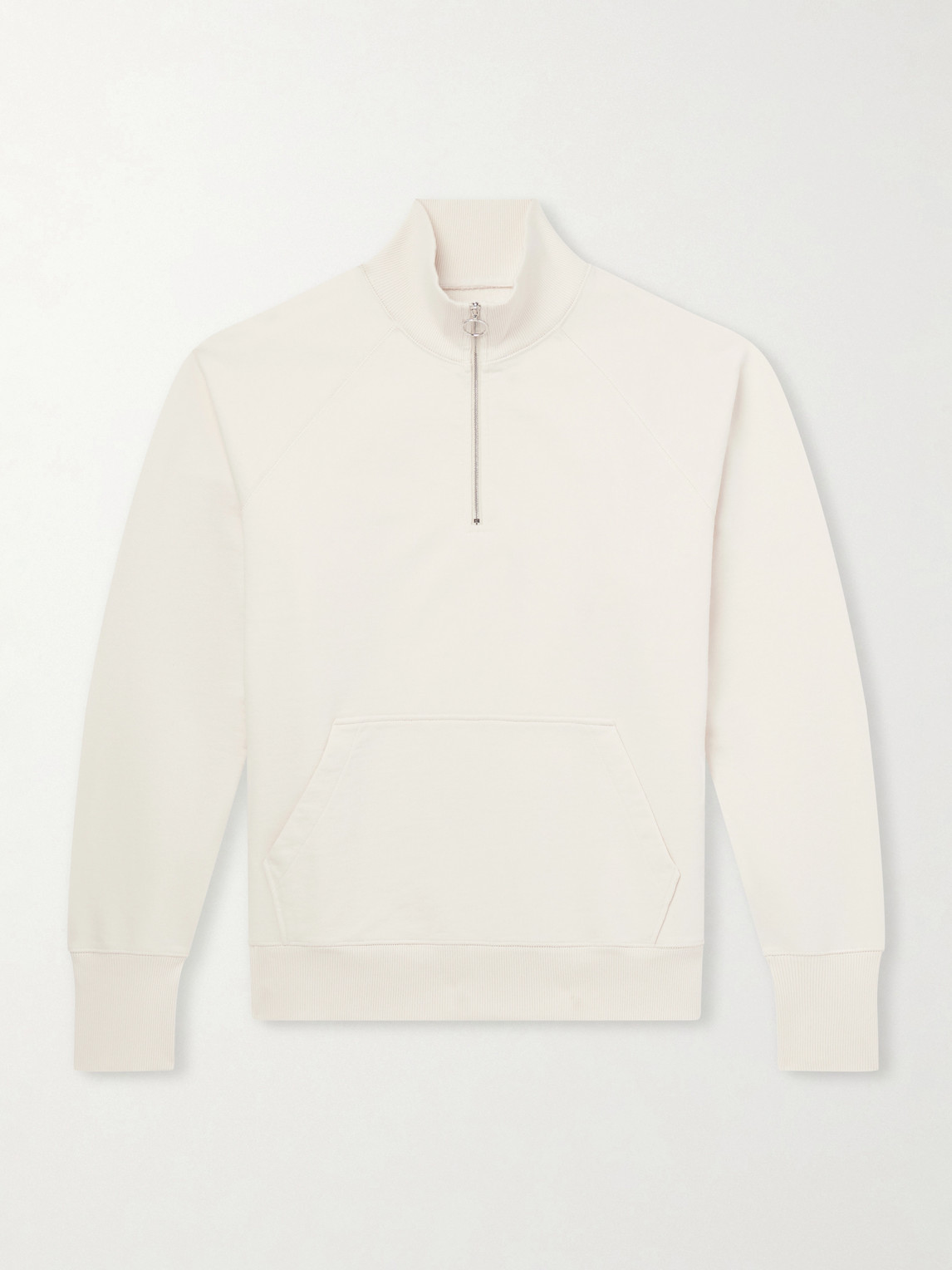 Drake's Cotton-Jersey Half-Zip Sweater - Men