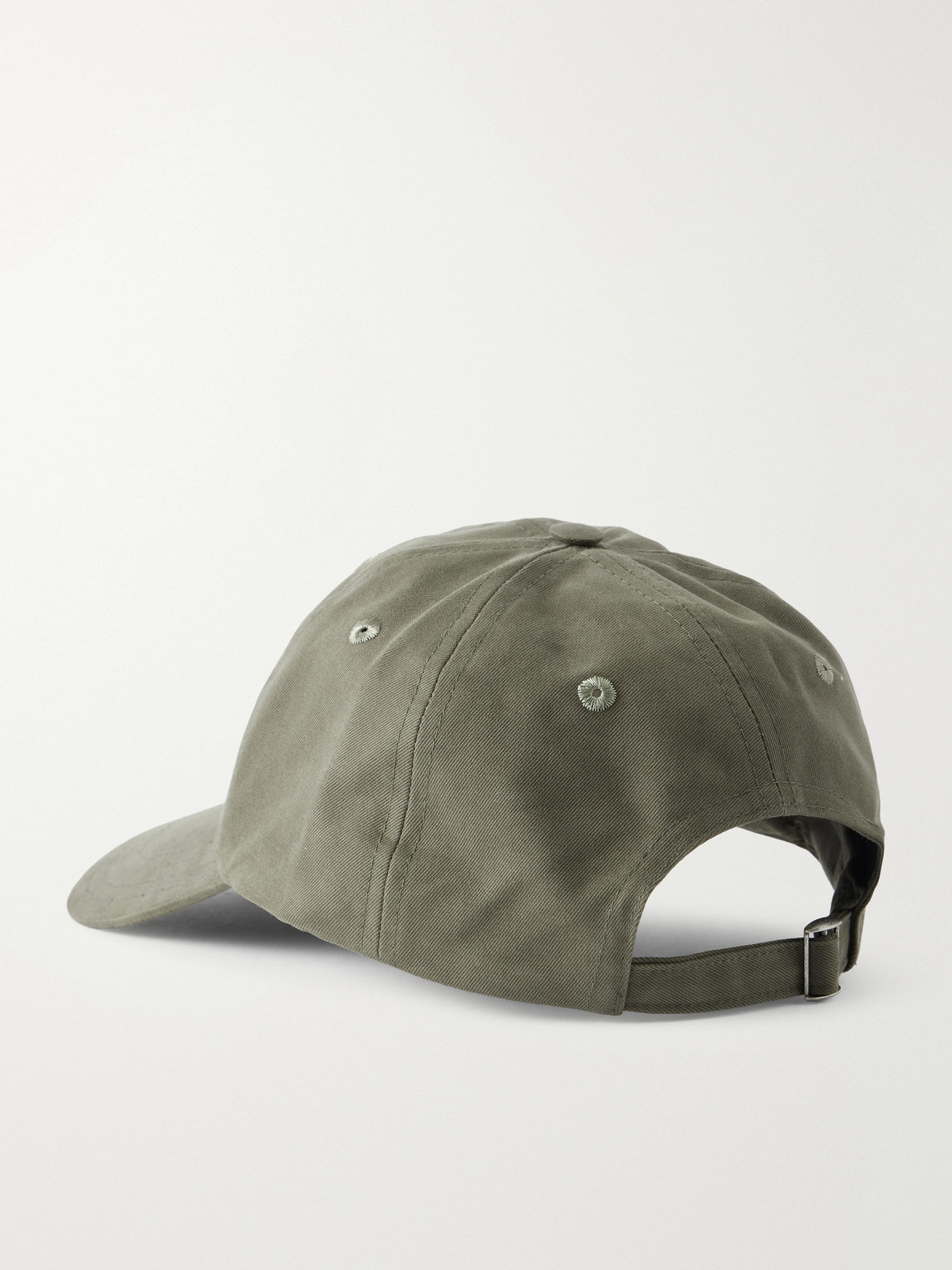  Drake's - Logo-embroidered Cotton-twill Baseball Cap - Men - Green 