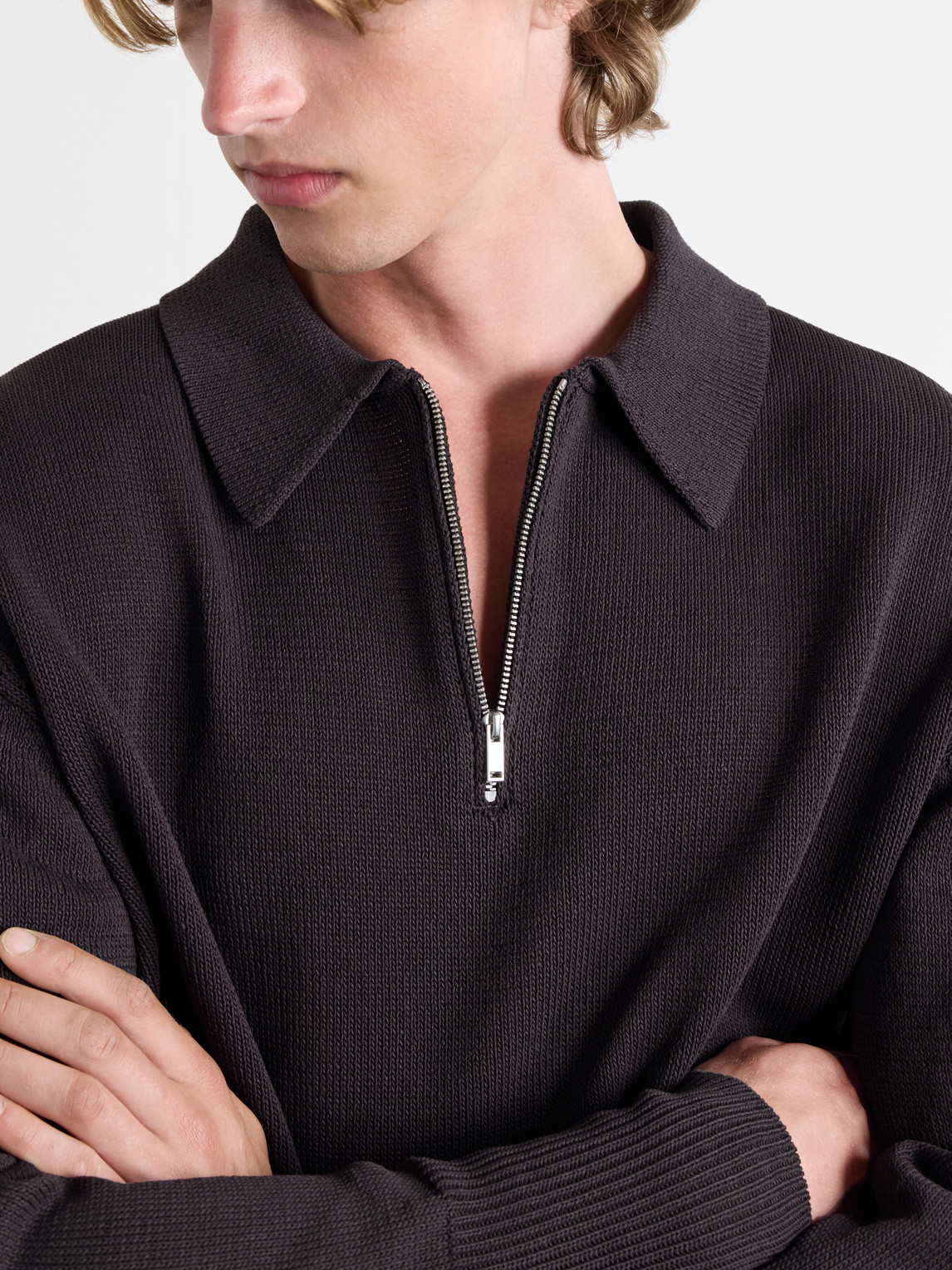 Paper Half-Zip Polo Sweater