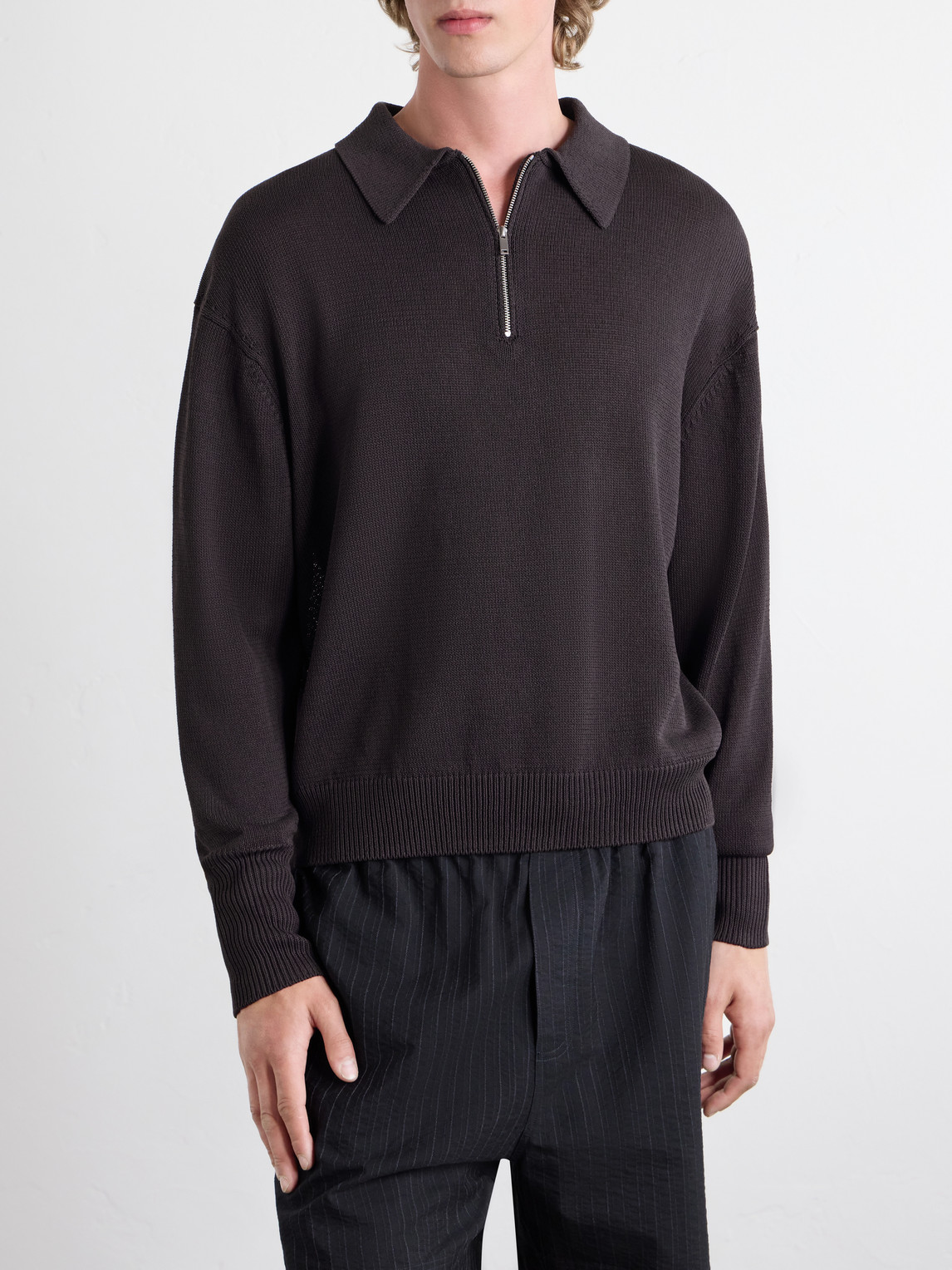 Paper Half-Zip Polo Sweater