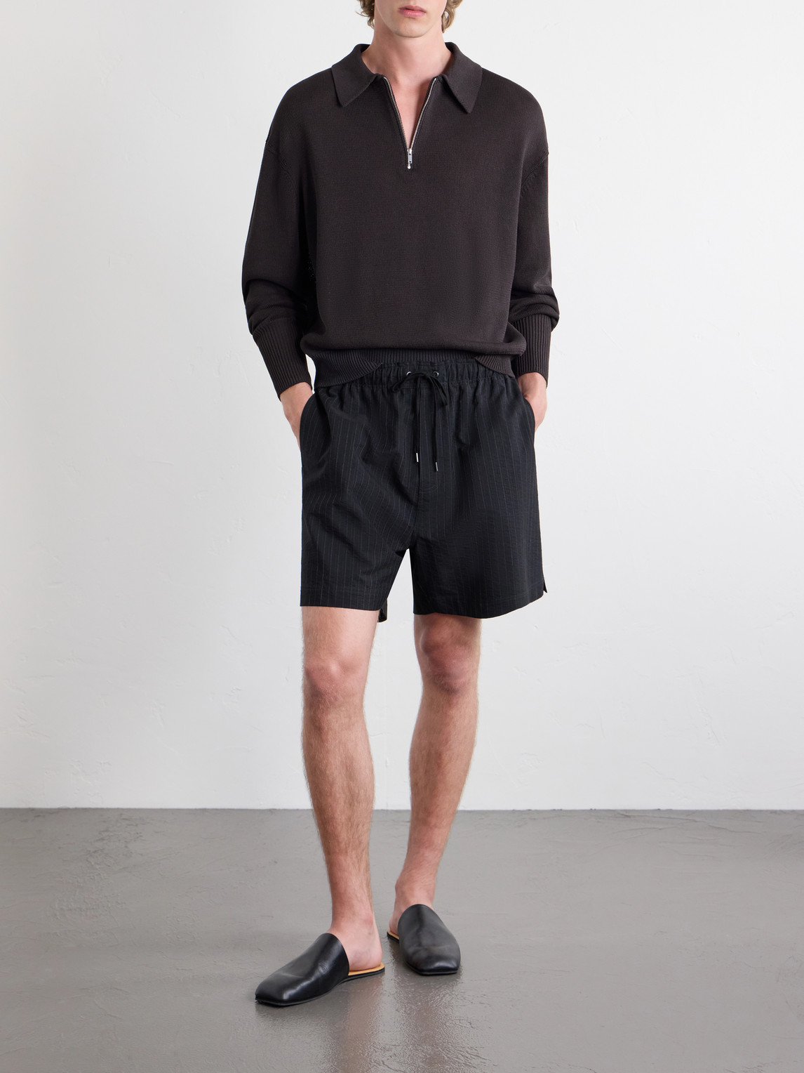 Paper Half-Zip Polo Sweater