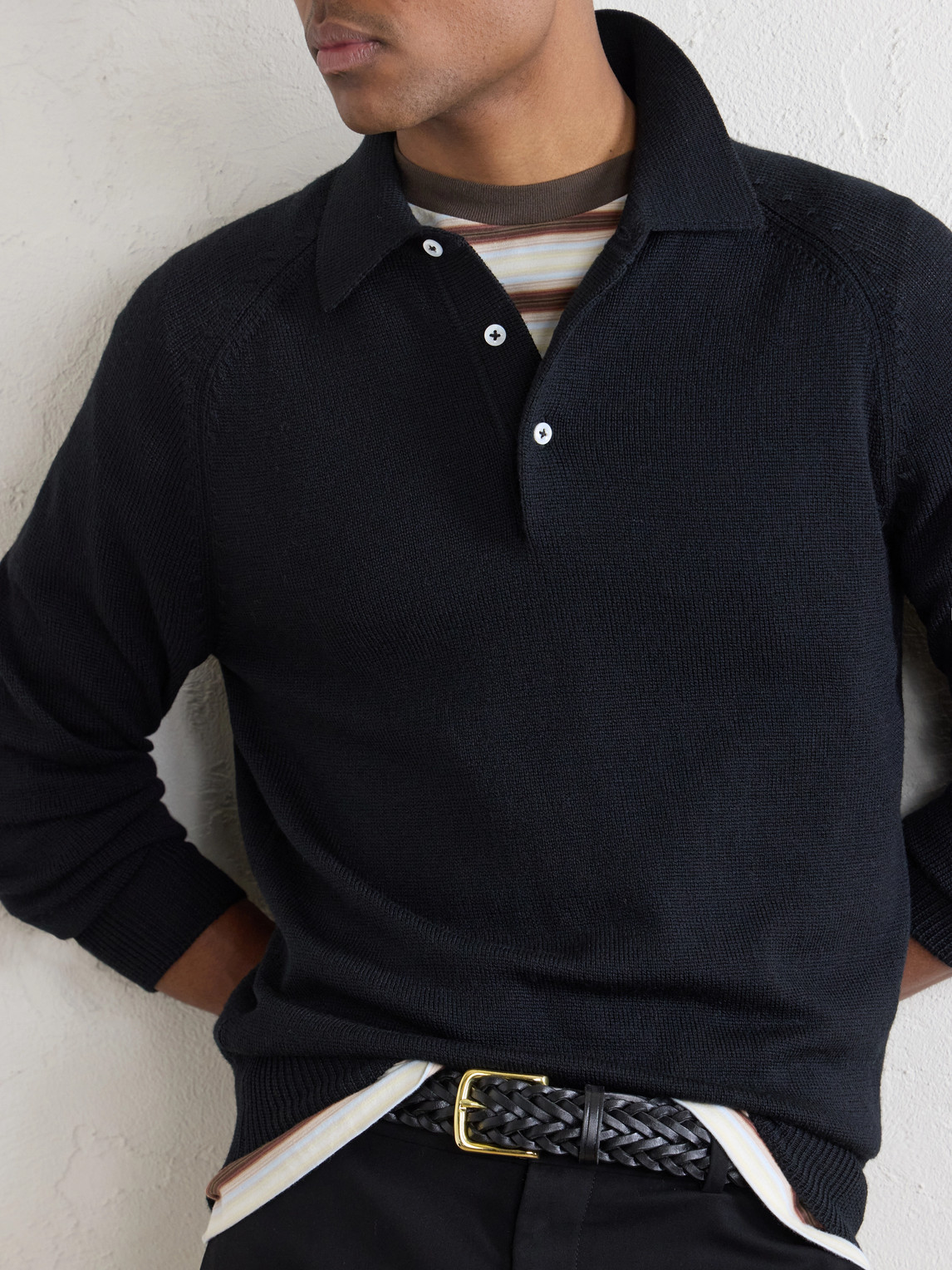 Knitted Merino Polo Shirt