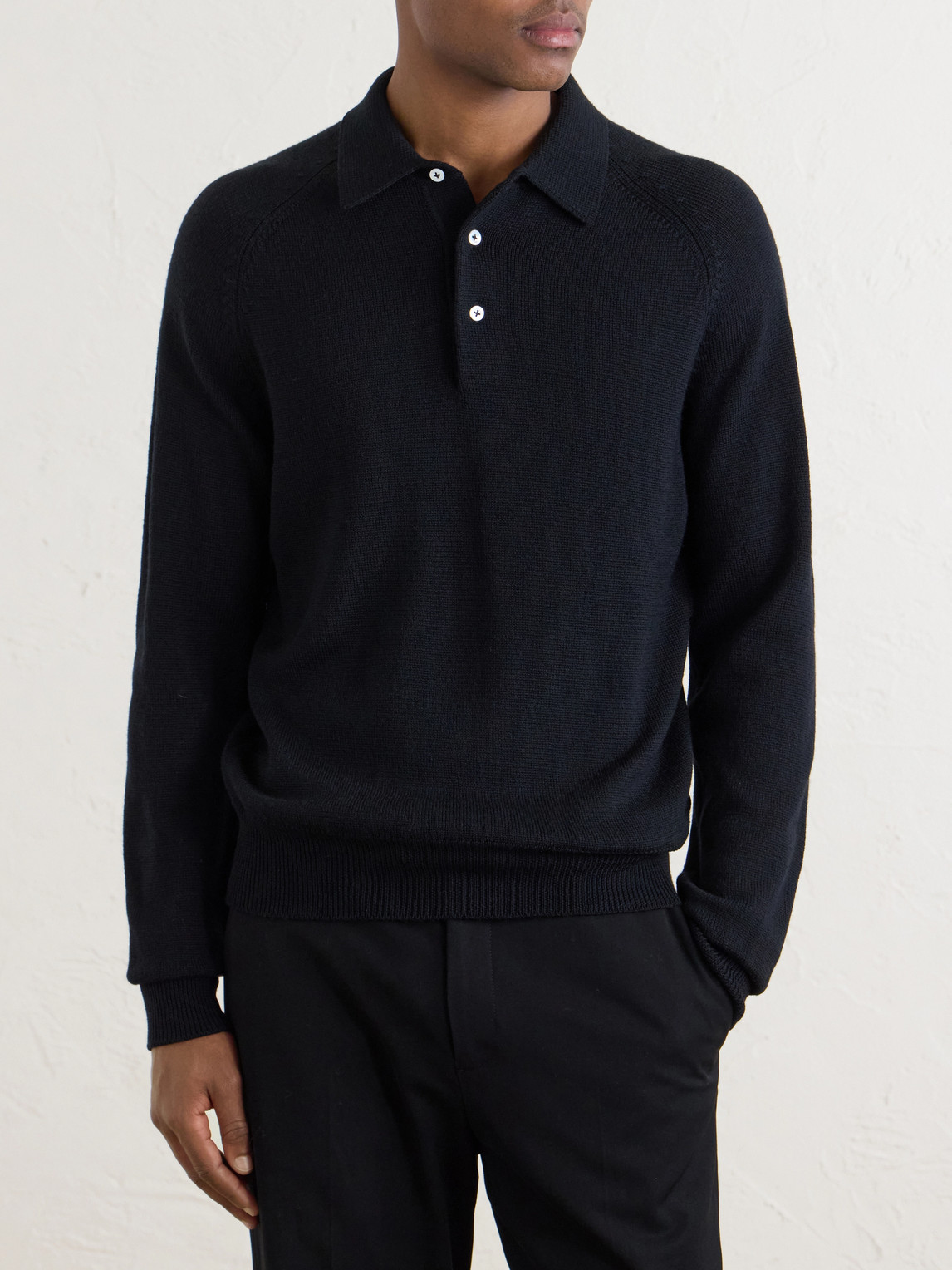 Knitted Merino Polo Shirt
