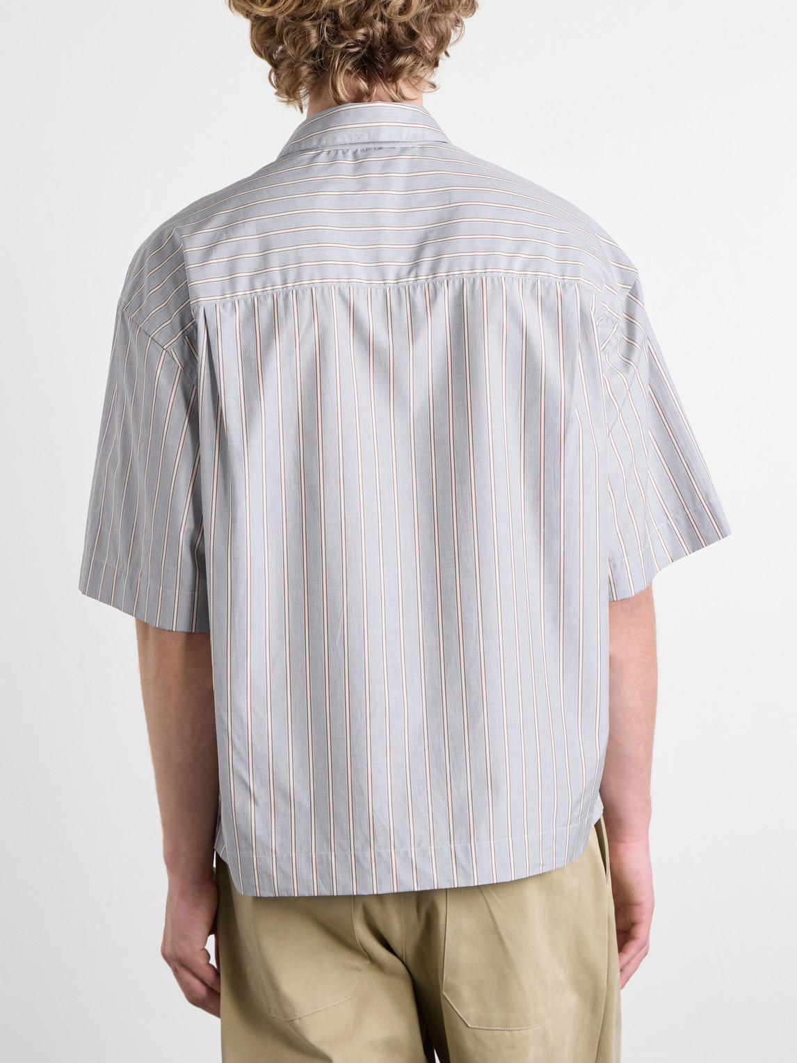 Sanko Striped Cotton-Poplin Shirt