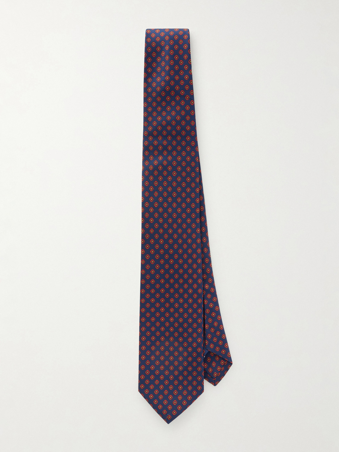 Drake's 8cm Printed Silk-twill Tie In Purple