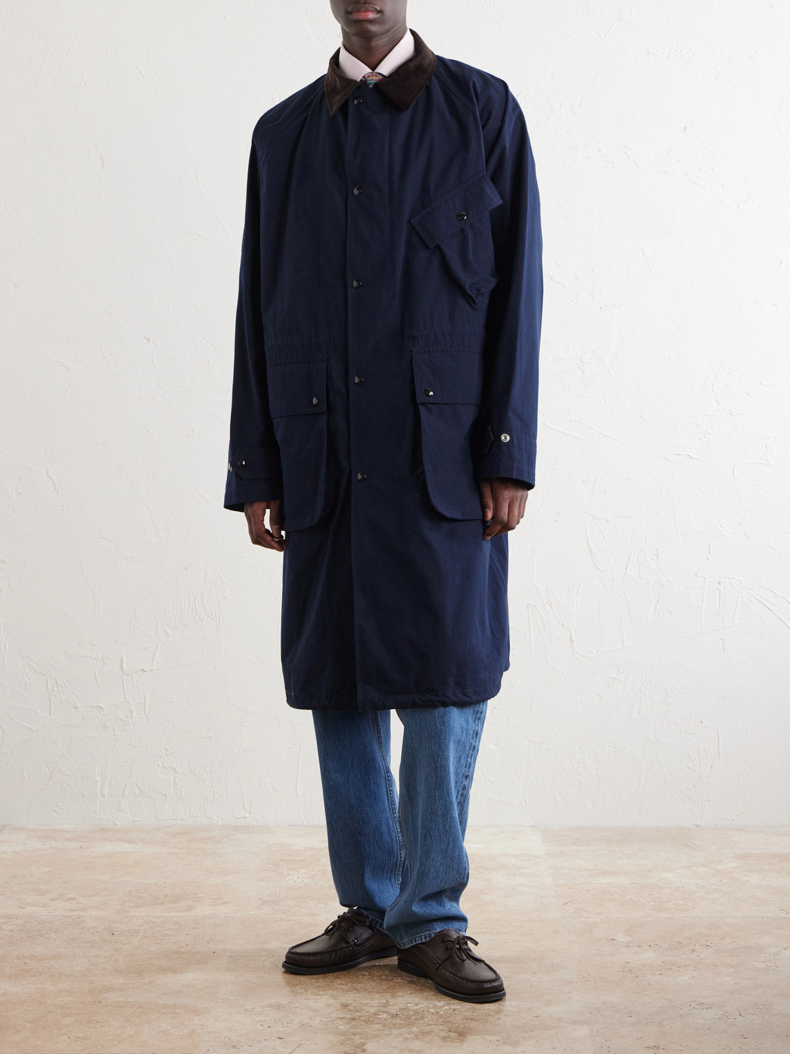  Drake's - Ripstop Cotton Jacket - Men - Blue - Uk/us 38 
