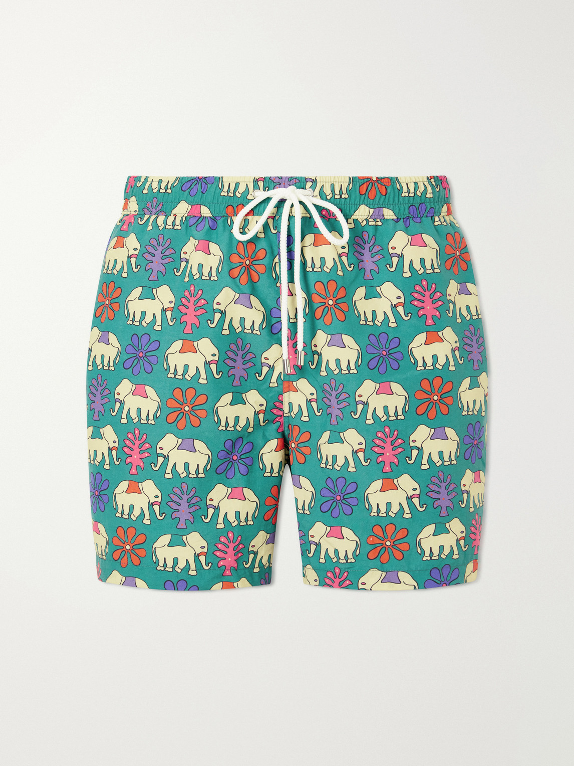 Drake's Straight-leg Mid-length Printed Swim Shorts In Multi