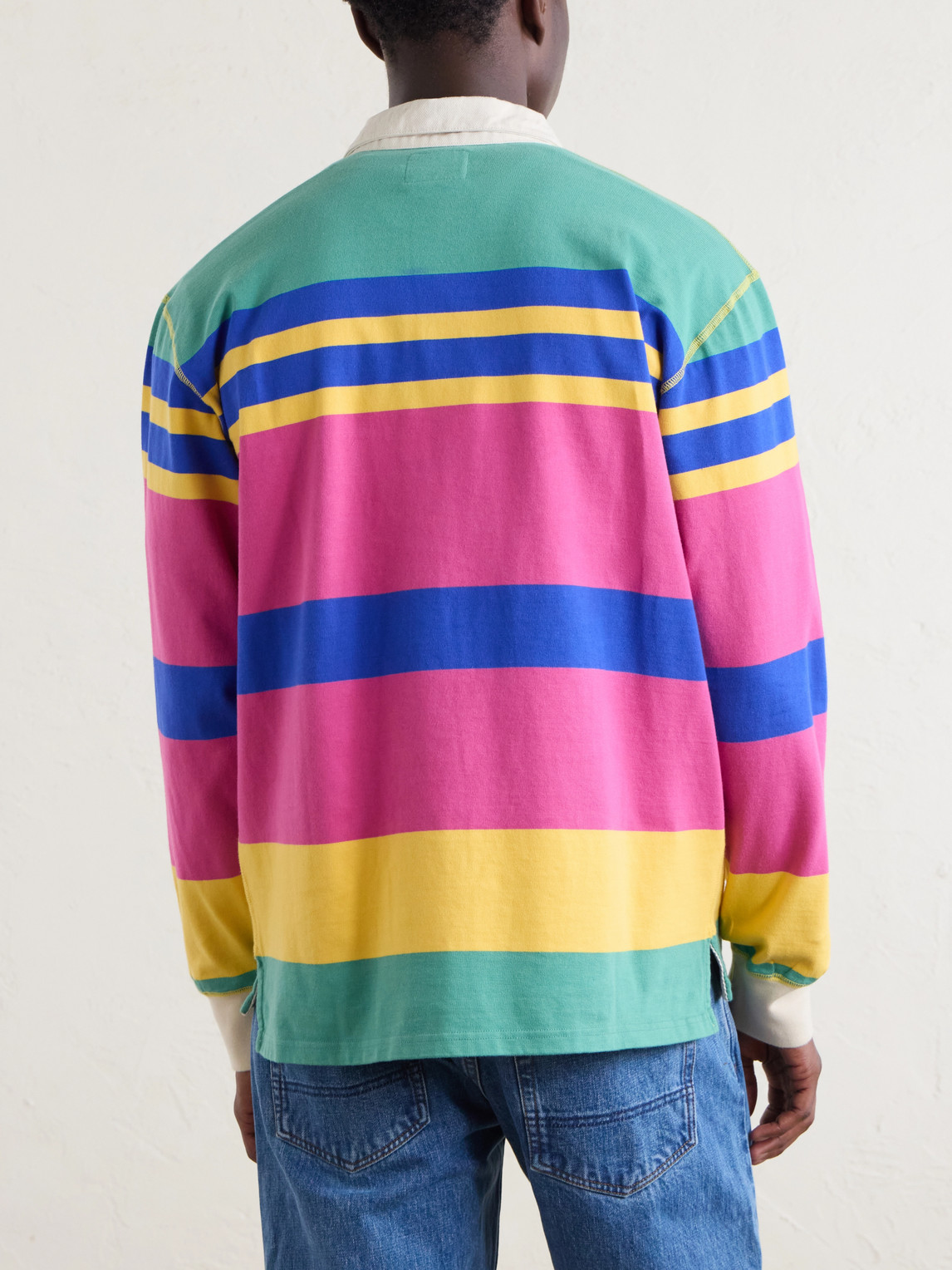 Striped Cotton-Jersey Polo Shirt