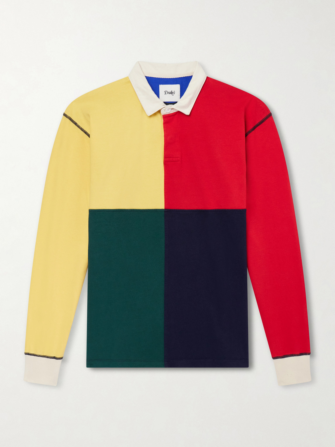Drake's Colour-Block Cotton-Jersey Rugby Shirt - Men