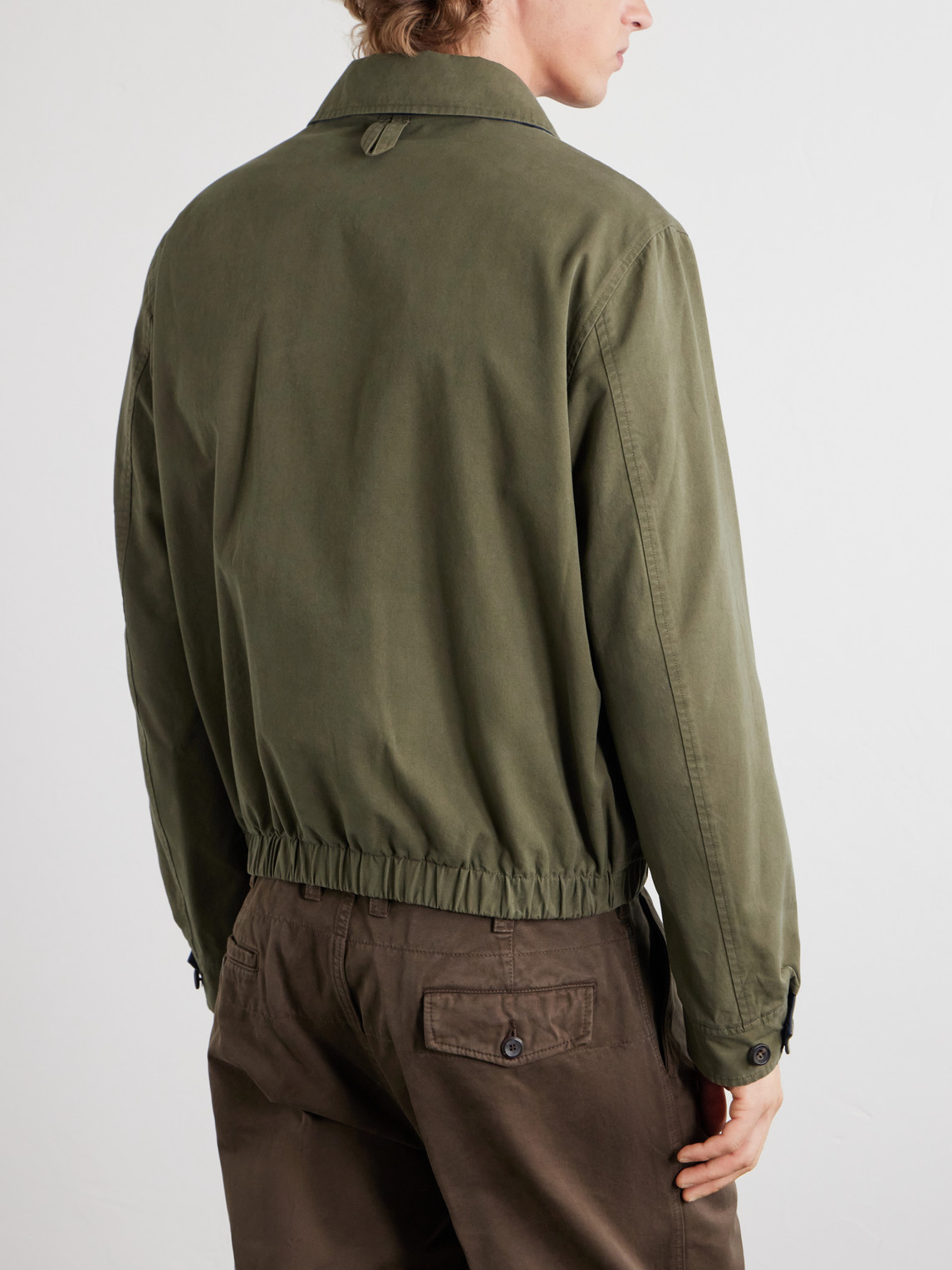  Drake's - Cotton Blouson Reversible Jacket - Men - Green - Uk/us 38 