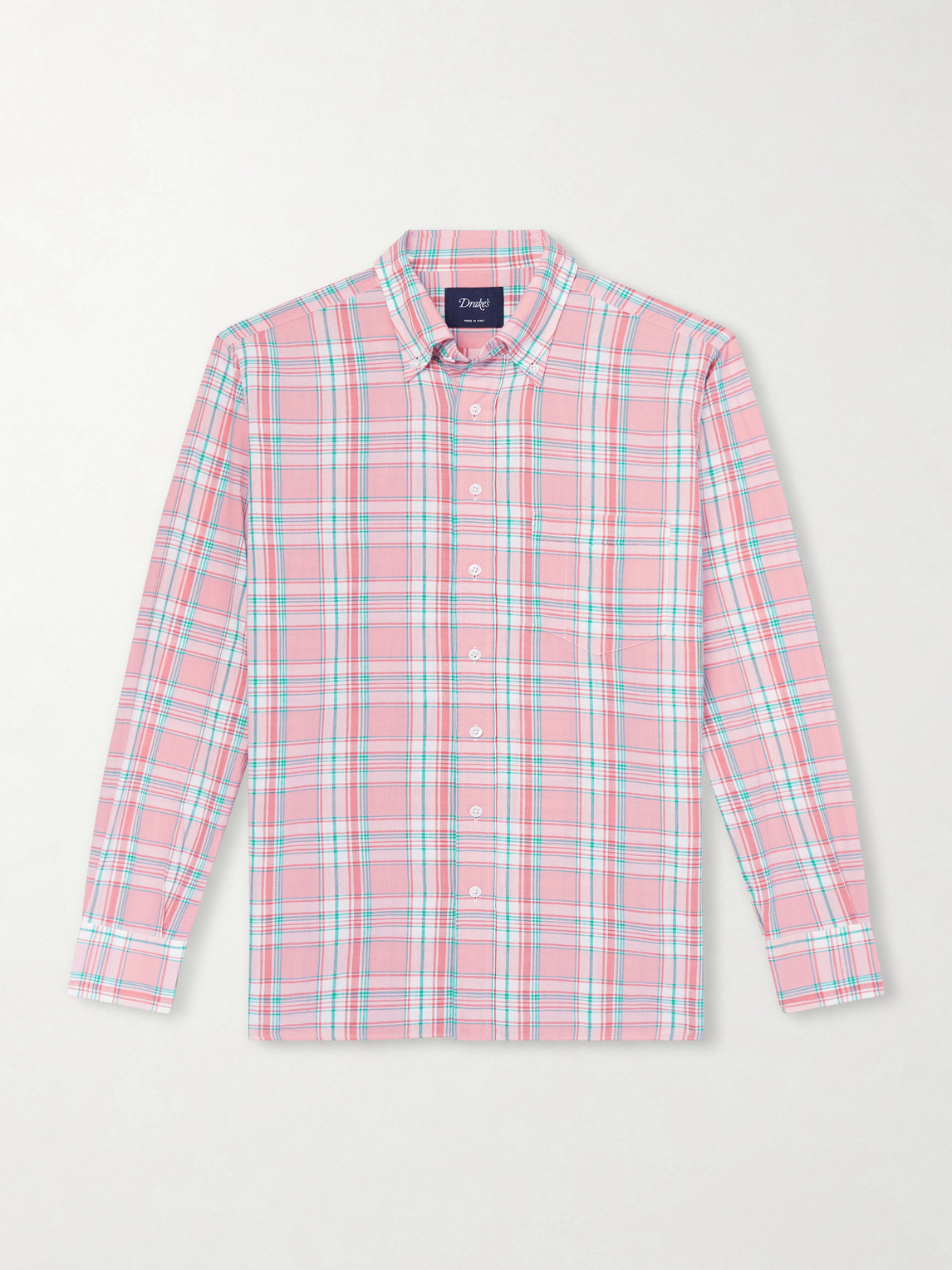 Drake's Checked Cotton Shirt - Men