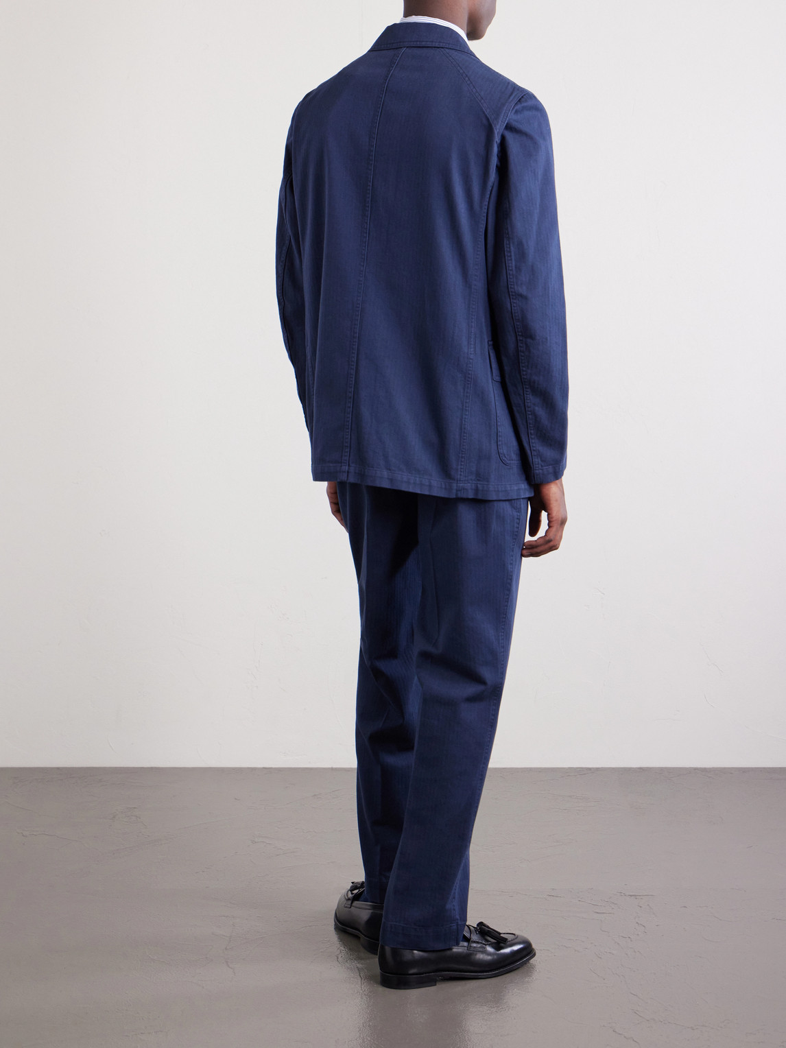 Games Herringbone Cotton Suit Jacket
