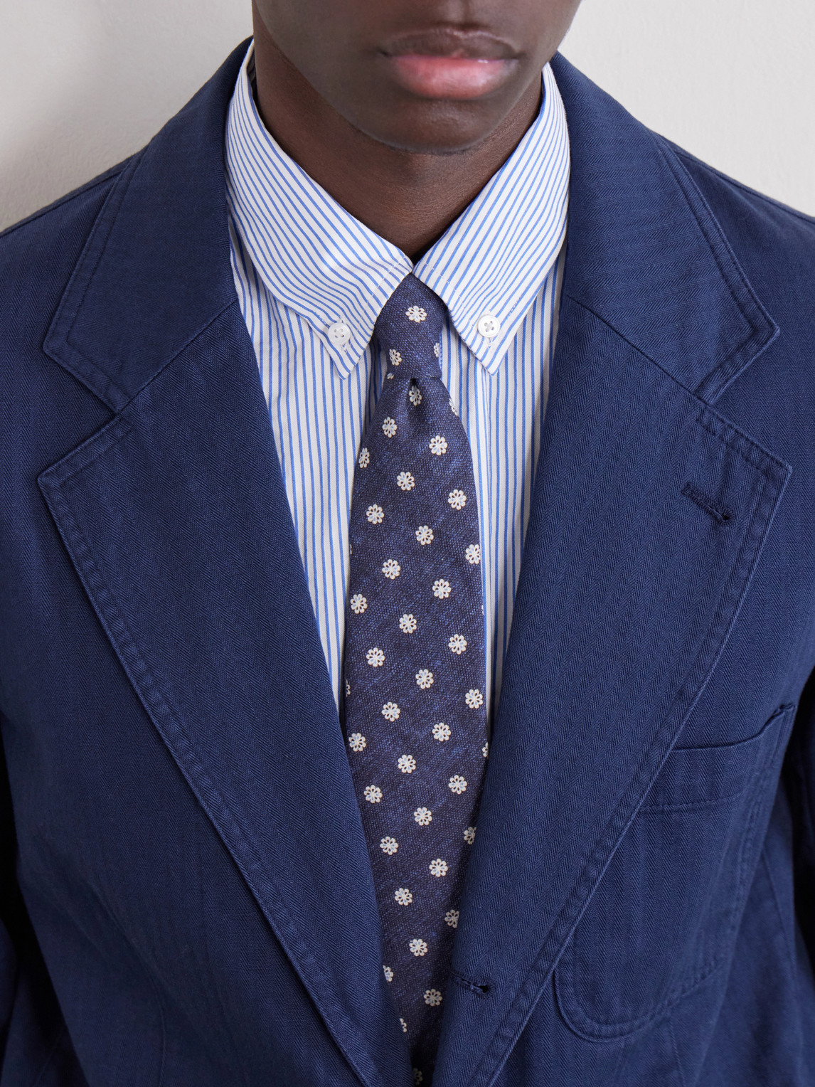 Games Herringbone Cotton Suit Jacket