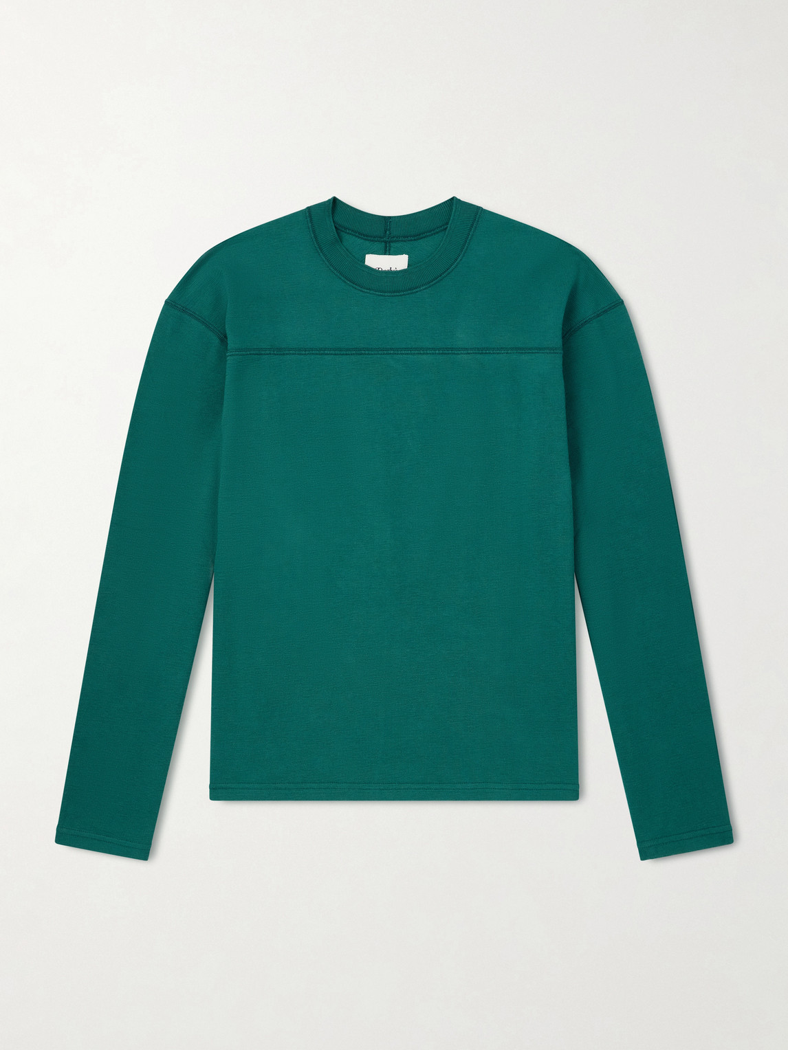 Drake's 77 Appliquéd Cotton-jersey T-shirt In Green