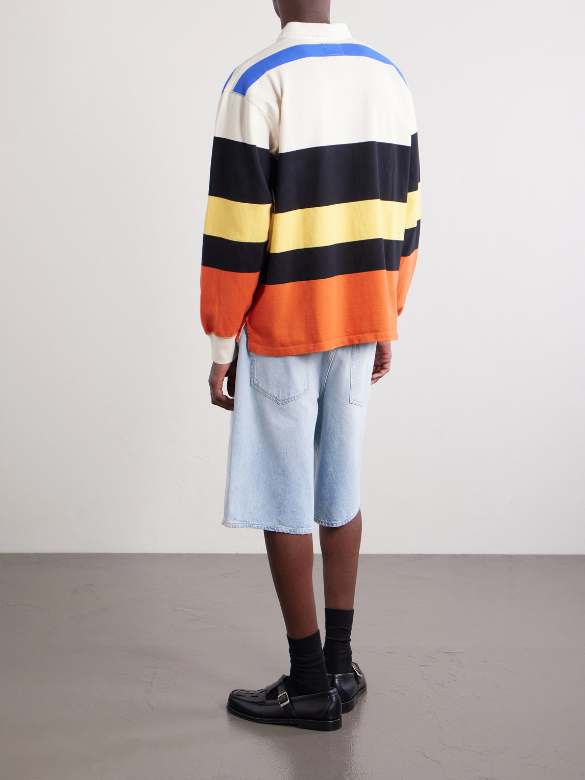  Drake's - Striped Cotton-jersey Rugby Shirt - Men - Multi - Xs 