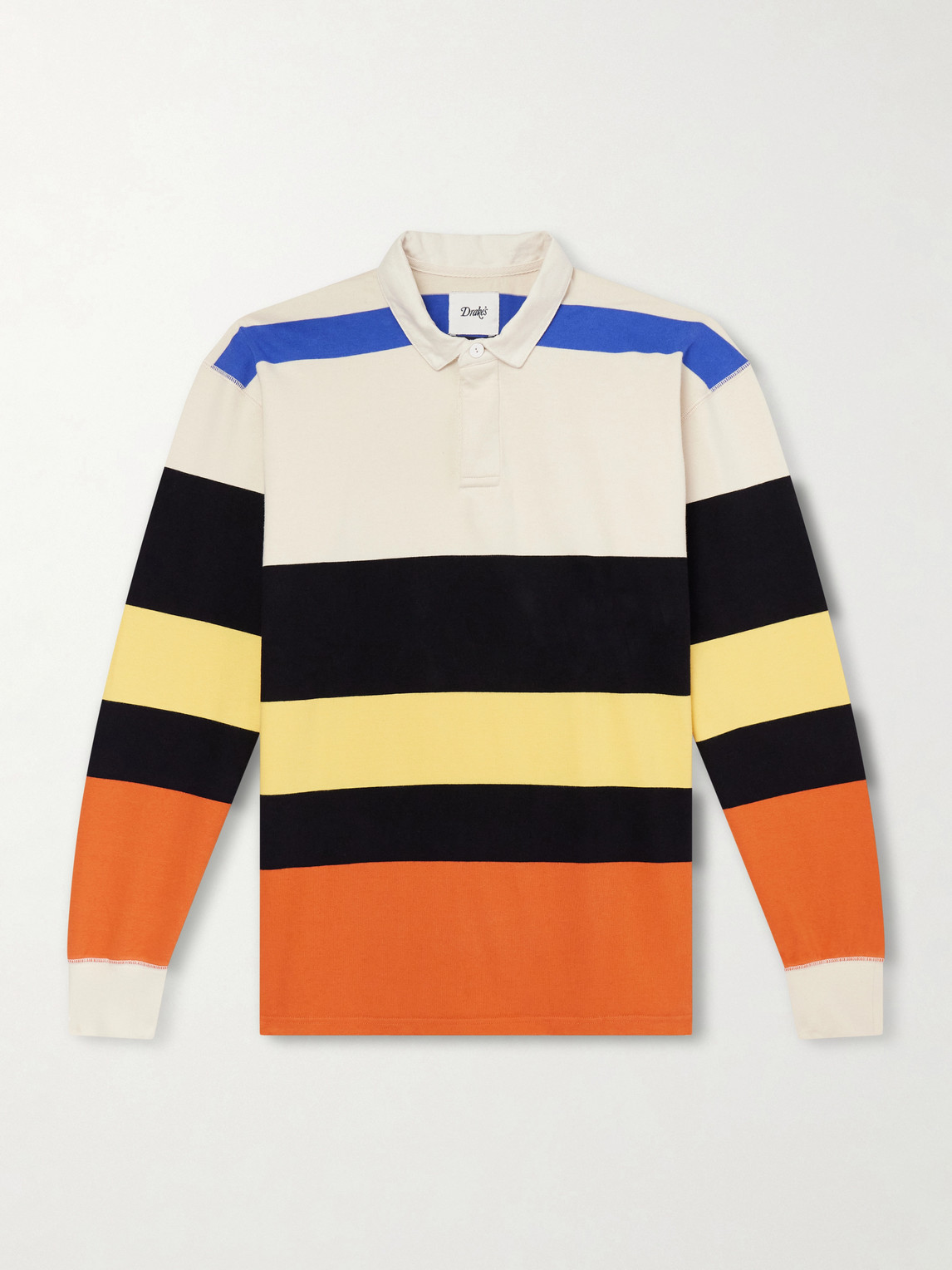 Drake's Striped Cotton-Jersey Rugby Shirt - Men