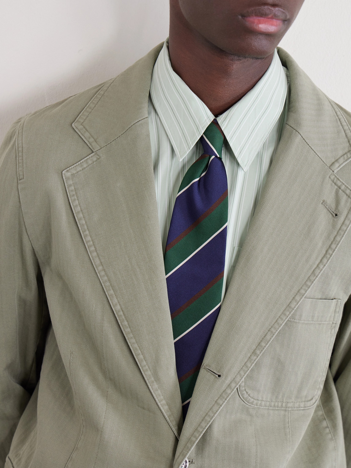 Games Herringbone Cotton Suit Jacket