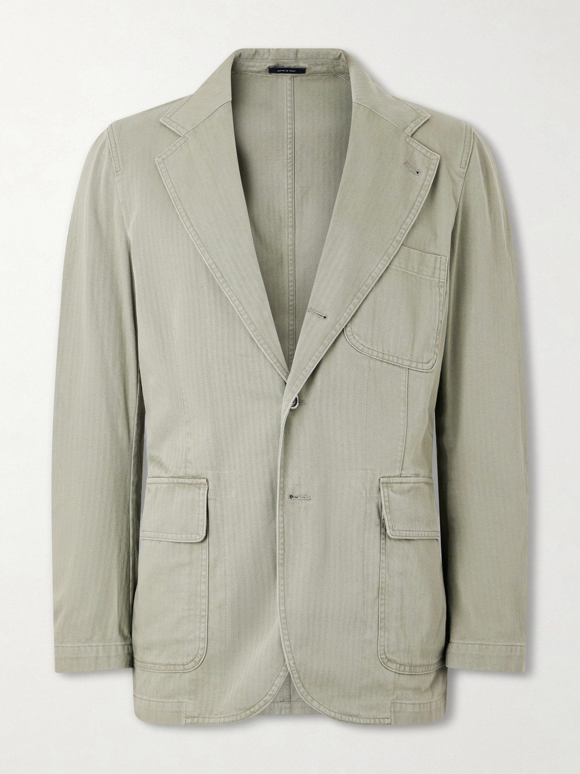 Drake's Games Herringbone Cotton Suit Jacket UK/US 38