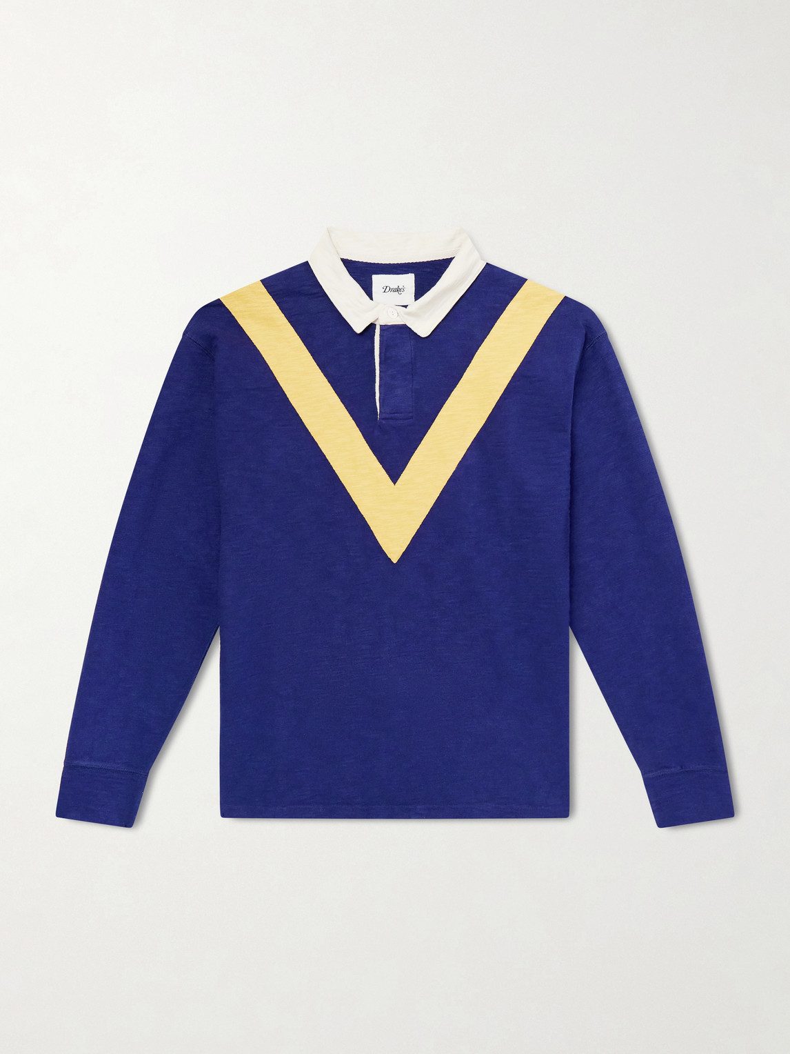 Drake's Chevron Flame Cotton-Jersey Rugby hirt - Men