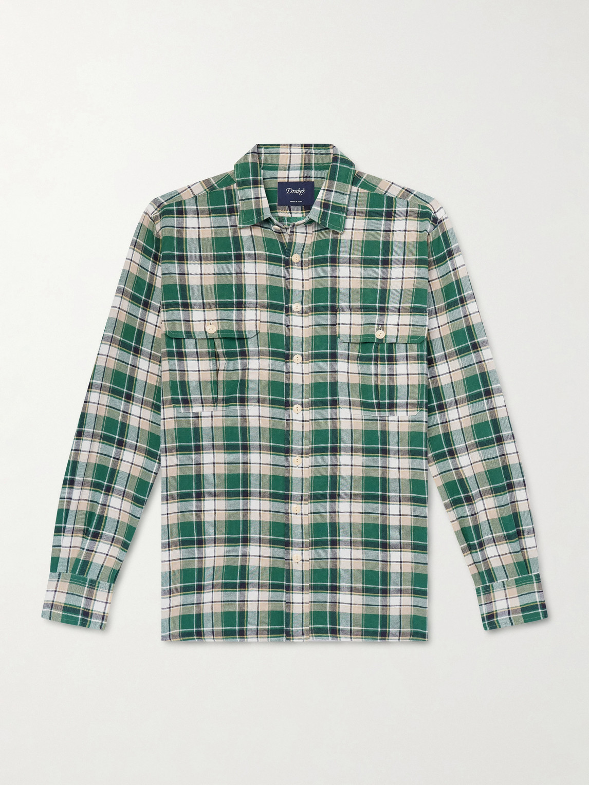 Drake's Checked Cotton hirt - Men