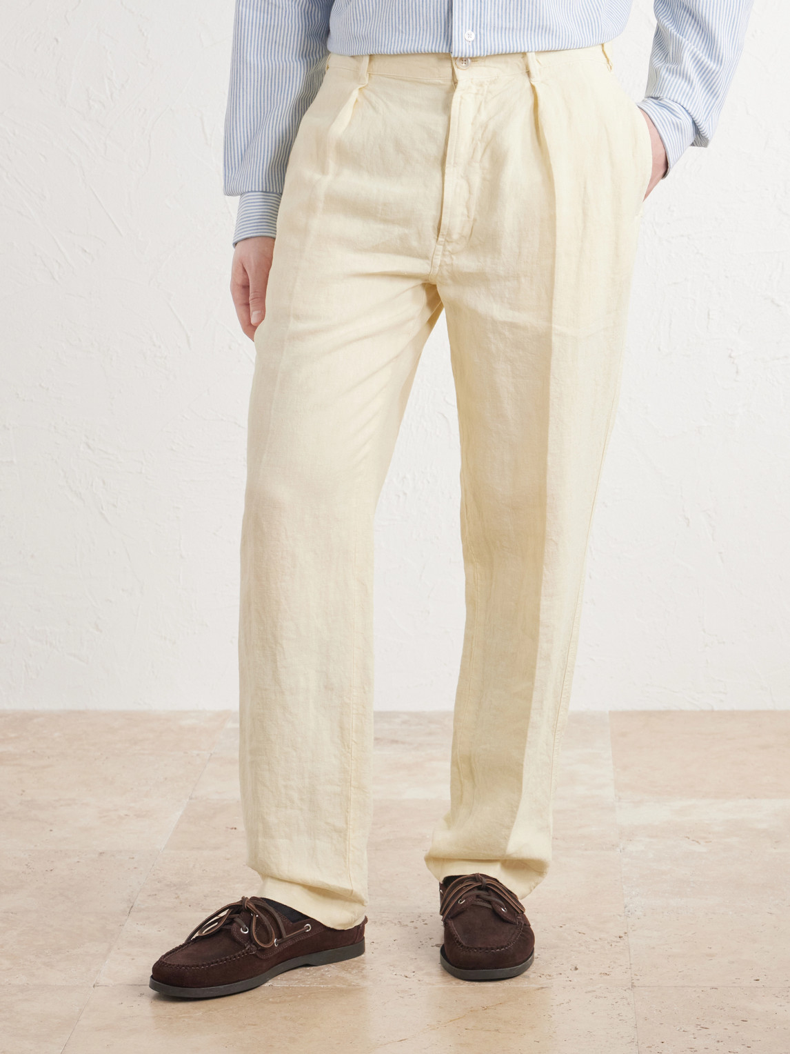Games Straight-Leg Woven Linen Trousers