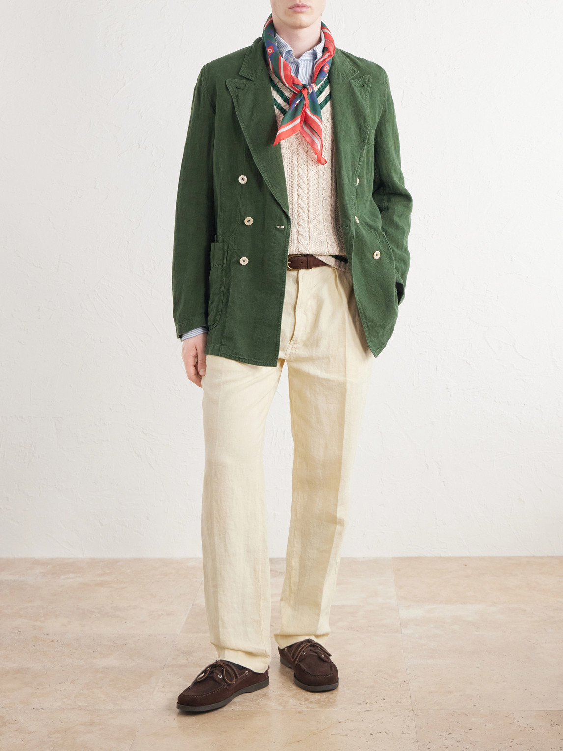 Games Straight-Leg Woven Linen Trousers