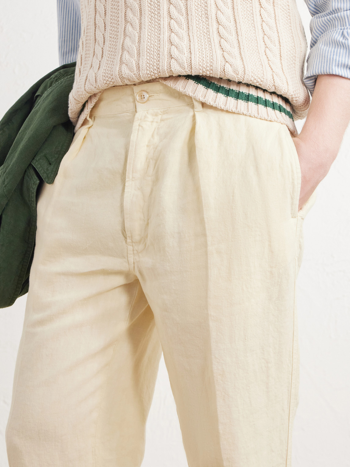Games Straight-Leg Woven Linen Trousers