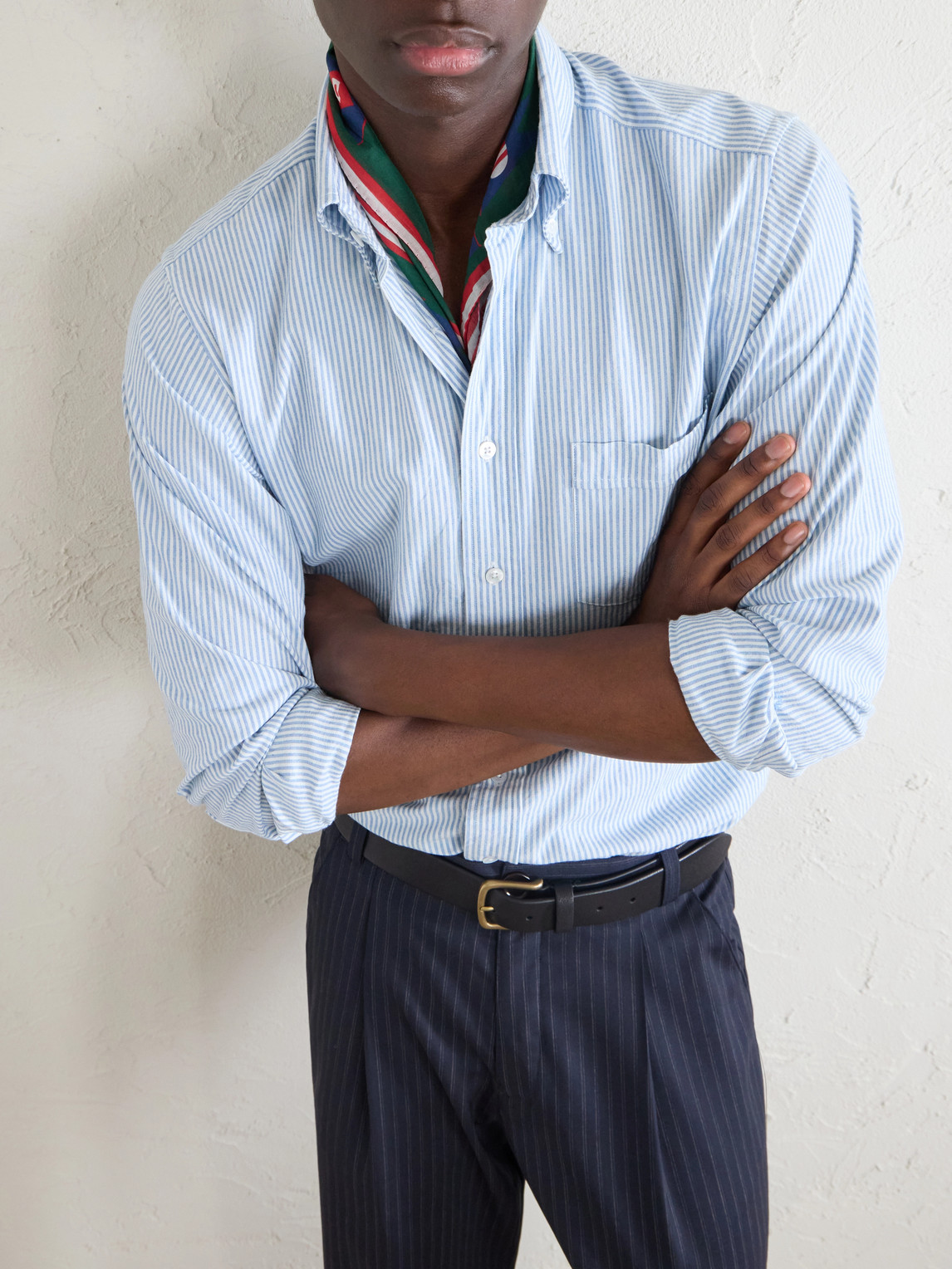 Drake's Button-Down Collar Striped Cotton Shirt - Men | Thumbnail 5 Drake's Button-Down Collar Striped Cotton Shirt - Men | Thumbnail 5