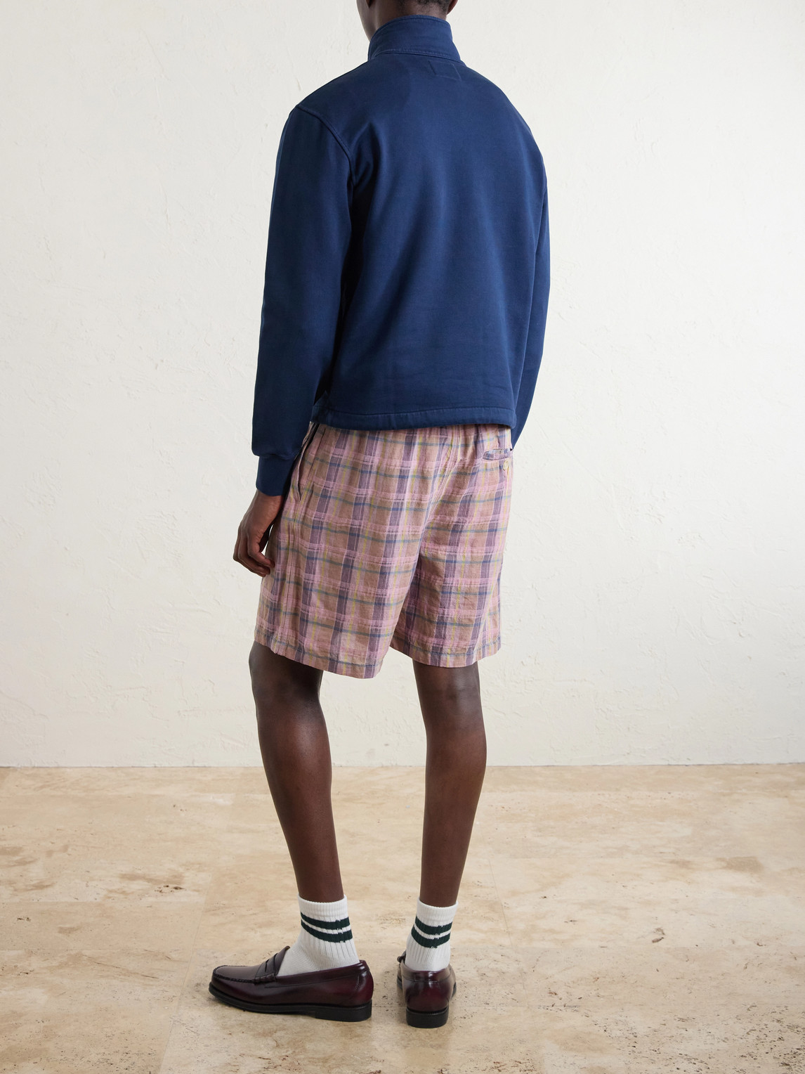 Cotton-Jersey Half-Zip Sweatshirt