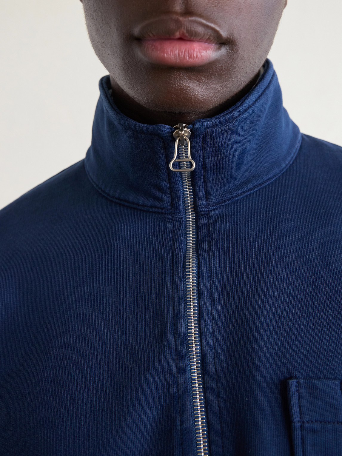 Cotton-Jersey Half-Zip Sweatshirt