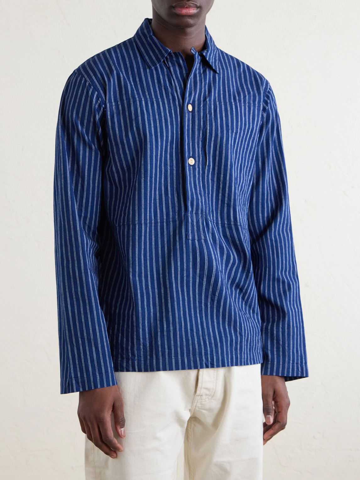 Striped Cotton Polo Shirt