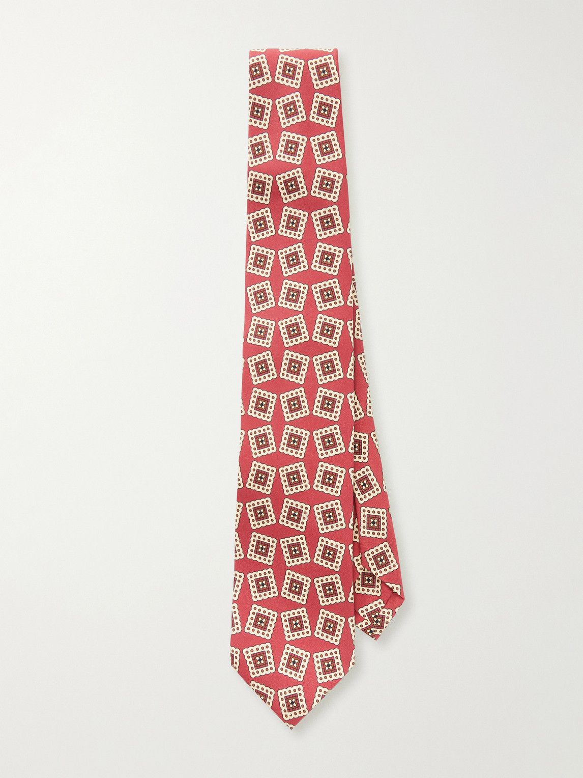 Drake's 7cm Jumbled Medallion Printed Silk-Habotai Tie - Men