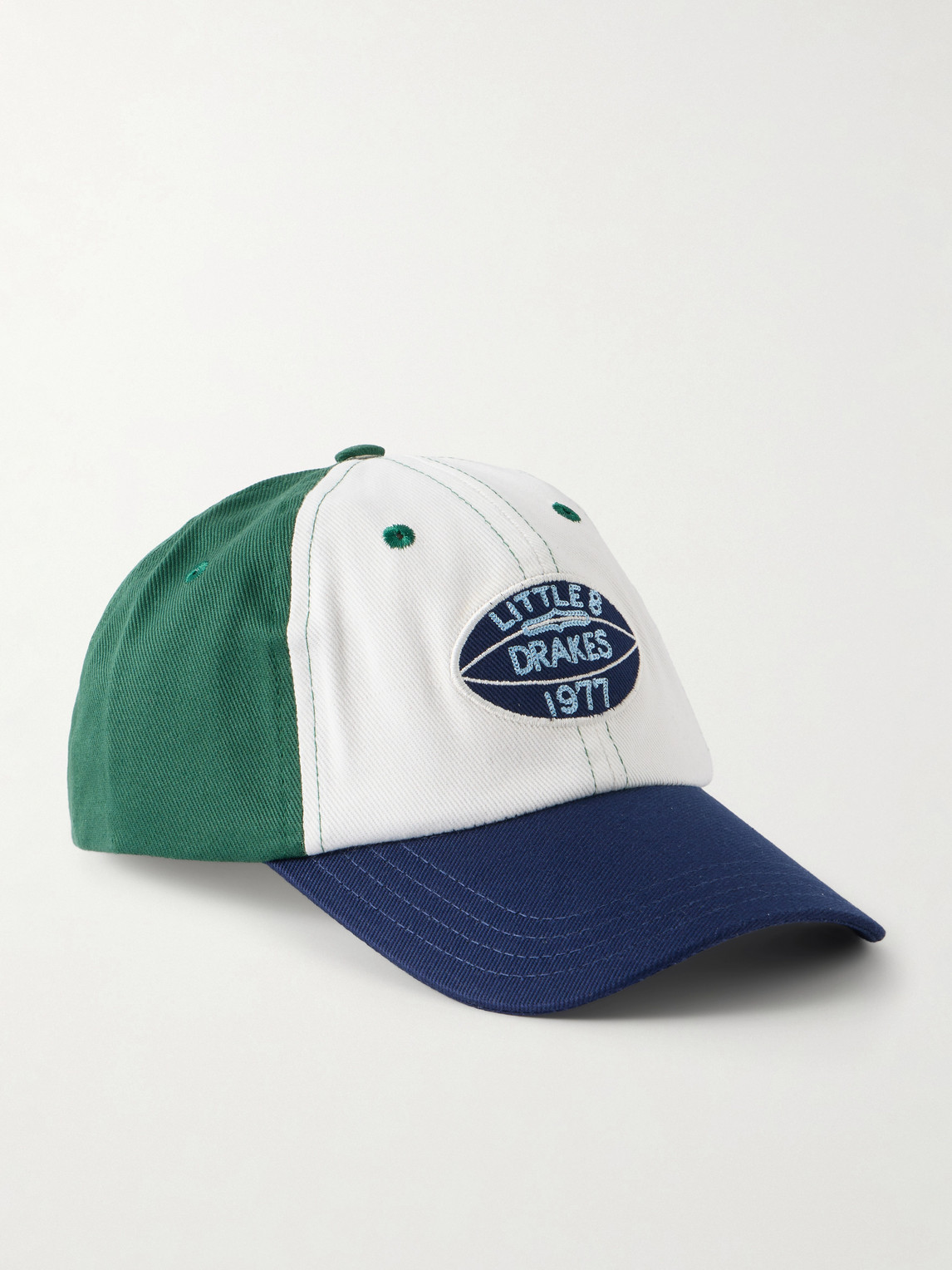Drake's Logo-embroidered Cotton-twill Baseball Cap In Multi