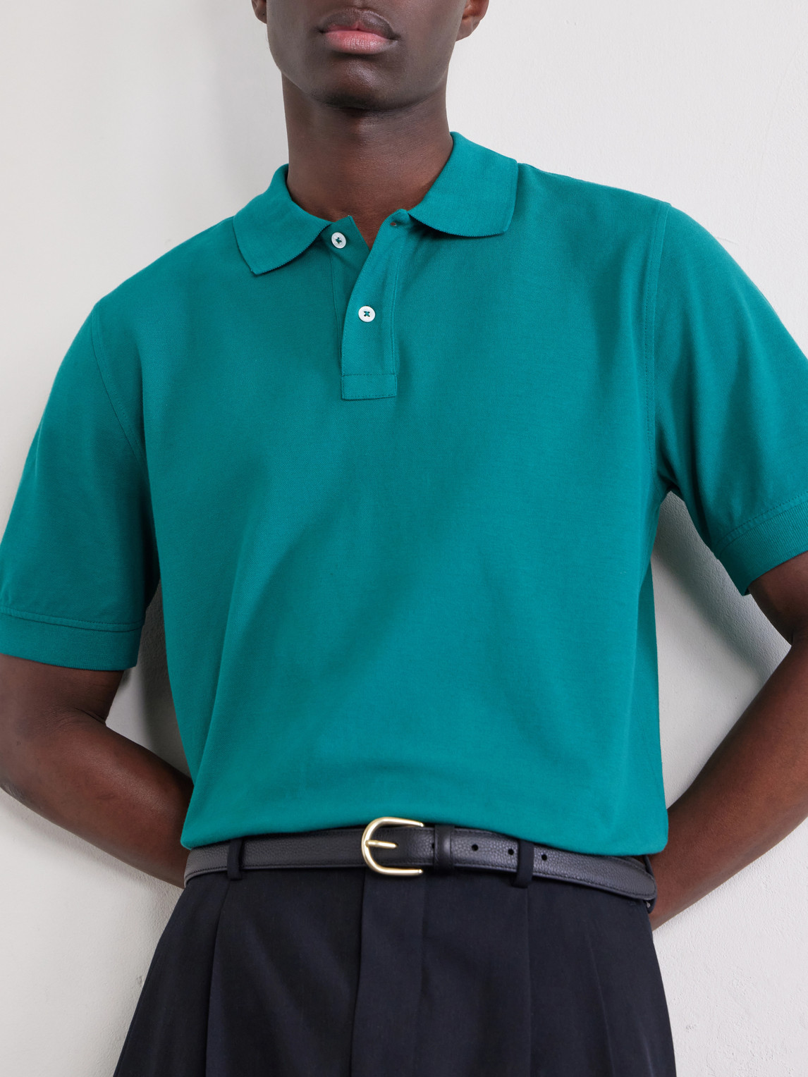 Garment-Dyed Cotton-Piqué Polo Shirt