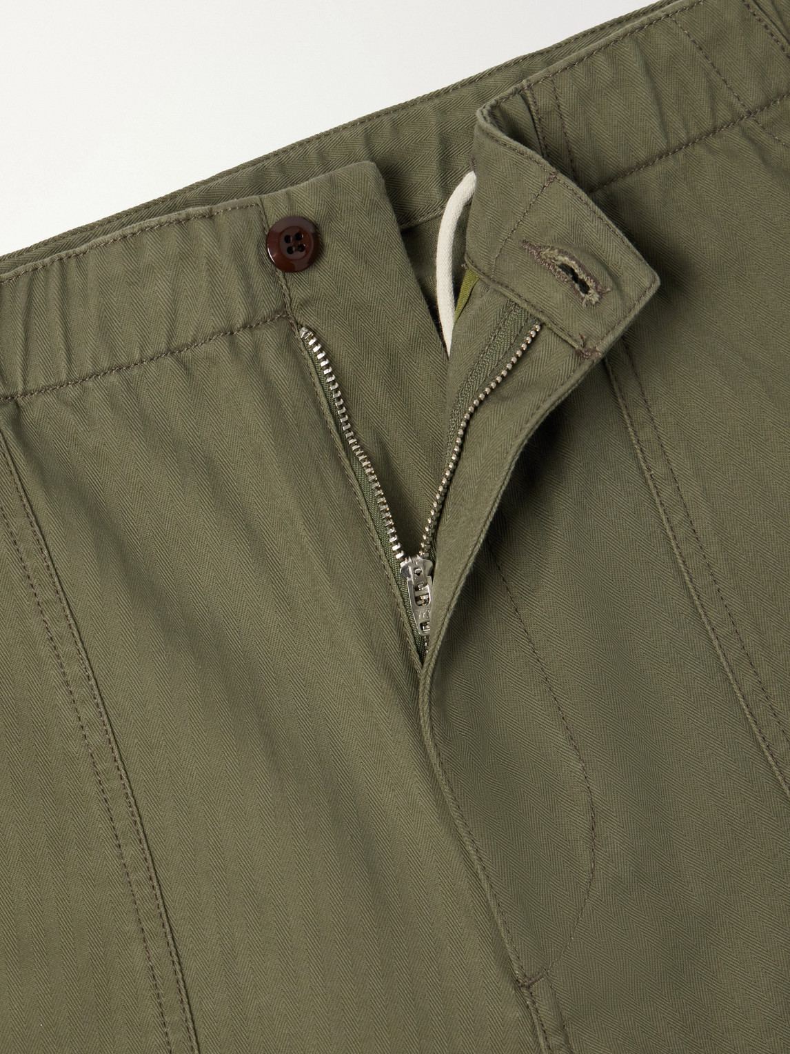 Straight-Leg Cotton-Blend Cargo Trousers