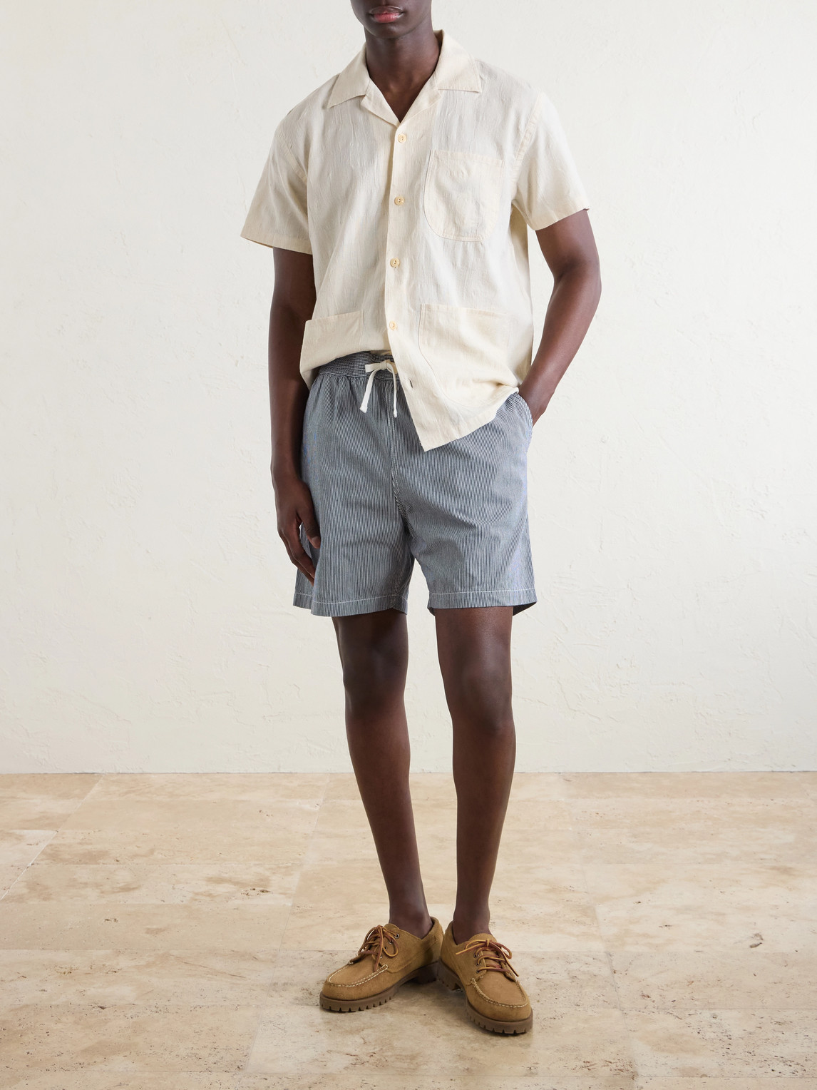 Drake's Camp-Collar Linen Shirt - Men | Thumbnail 2 Drake's Camp-Collar Linen Shirt - Men | Thumbnail 2