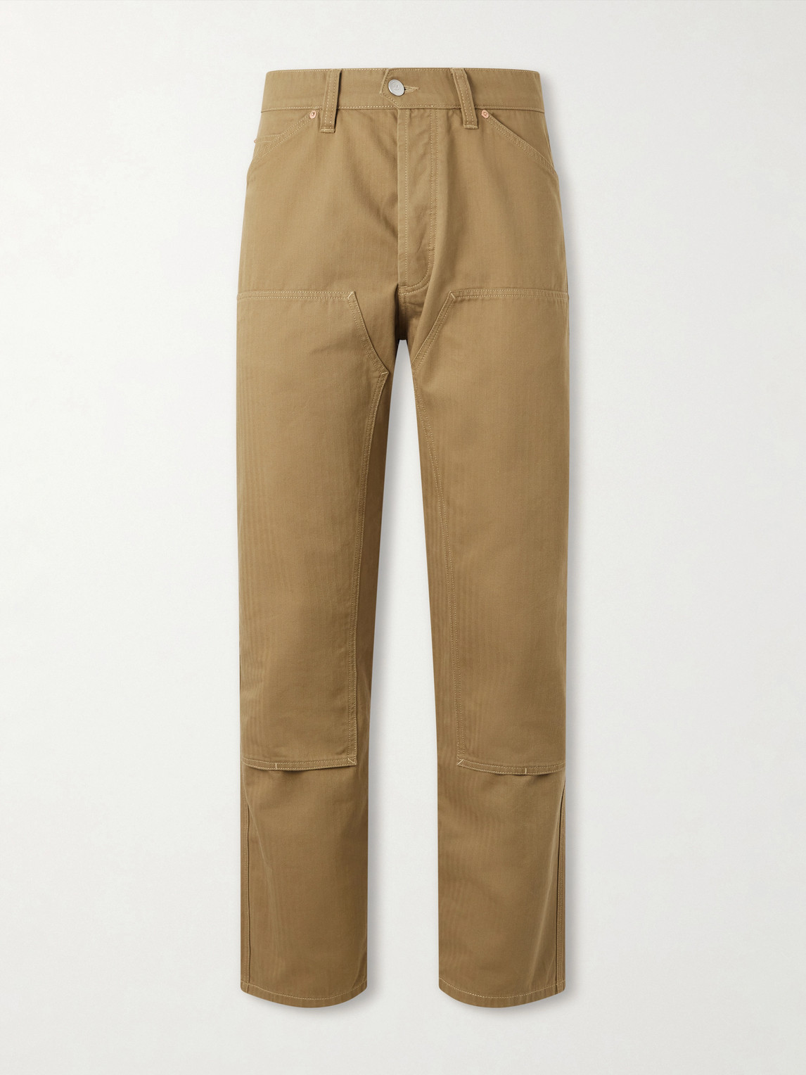 Drake's Carpenter Straight-leg Cotton Cargo Trousers In Brown