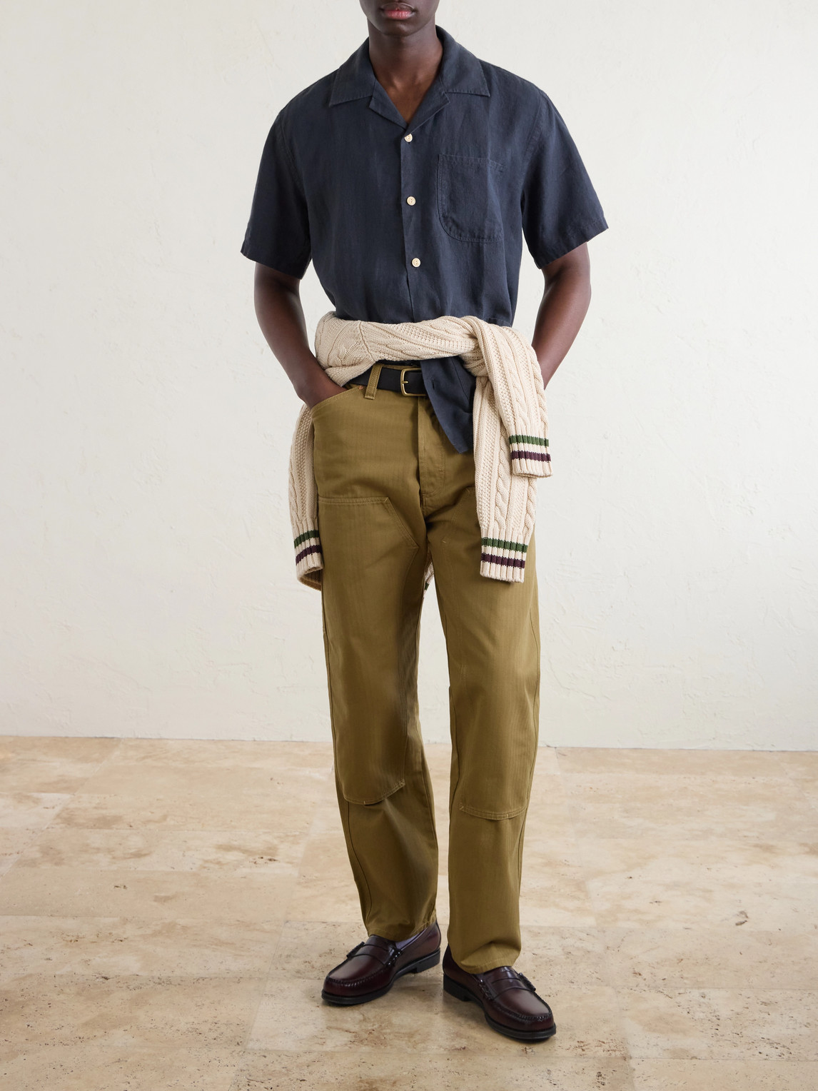 Drake's Carpenter Straight-Leg Cotton Cargo Trousers - Men | Thumbnail 2 Drake's Carpenter Straight-Leg Cotton Cargo Trousers - Men | Thumbnail 2