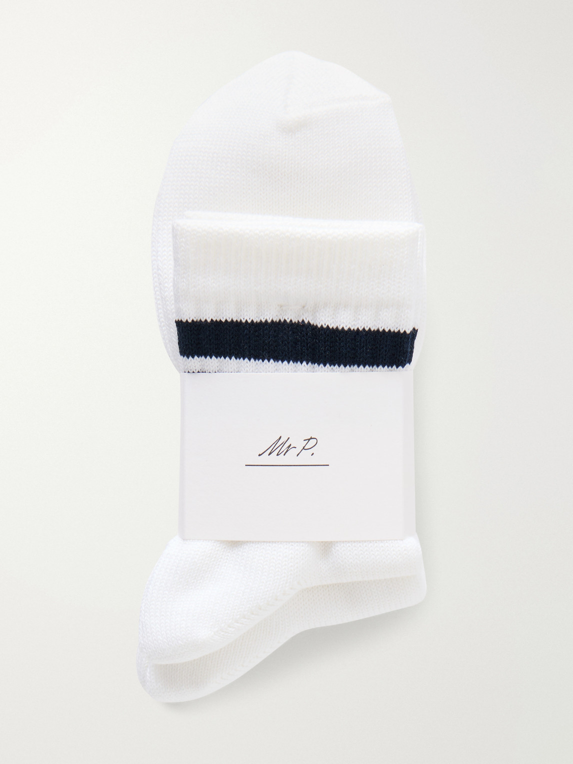  Mr P. - Three-pack Cotton-blend Socks - Men - White 