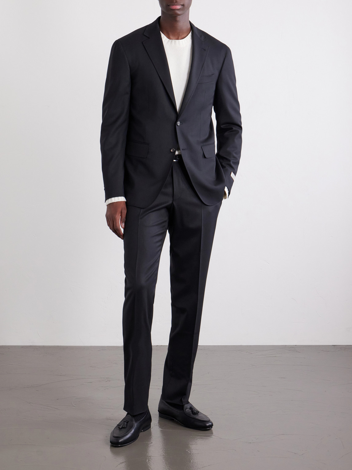 Kei Wool-Blend Twill Suit Jacket