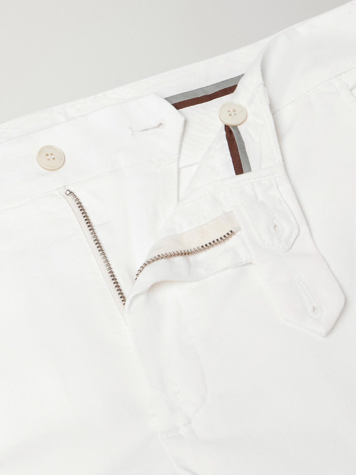 Tapered Stretch Cotton-Twill Trousers