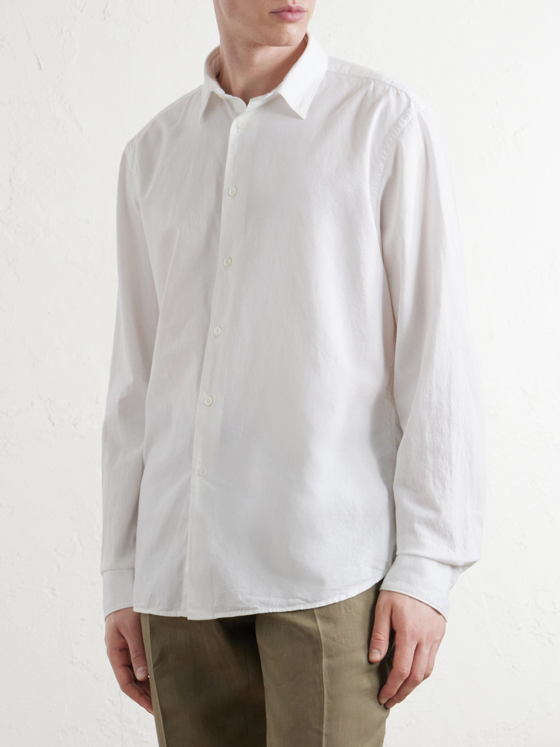Canali Garment-Dyed Cotton Shirt - Men | Thumbnail 3 Canali Garment-Dyed Cotton Shirt - Men | Thumbnail 3